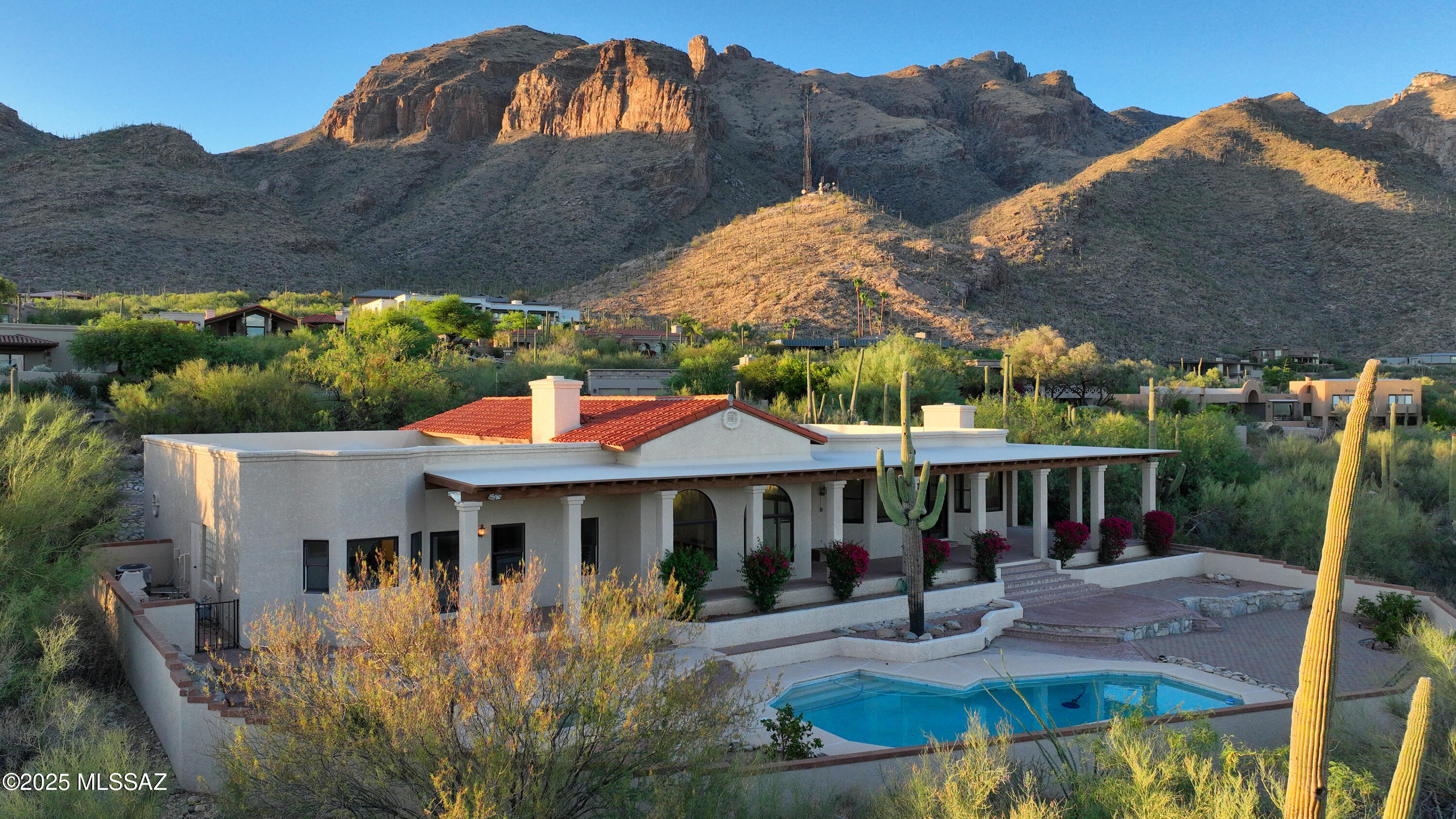 Seller will accept or counter offers between $1,400 & $1,450.  Welcome to your dream home, 7400 N. Cobblestone Road, the most sought after gated community in Tucson. A rare private sanctuary positioned to capture stunning city views and majestic mountains from nearly every window. 3618 sq.ft, 4 bedrooms, 3 baths, master has extra space for gym/nursery etc,  oversized garage w storage, pool and spa overlooking fabulous city lights. Moments from La Encantada's fine dining and shopping, top-rated schools. This is luxury in the desert at its finest. New roof 2018, A/C 3yrs and 10 yrs