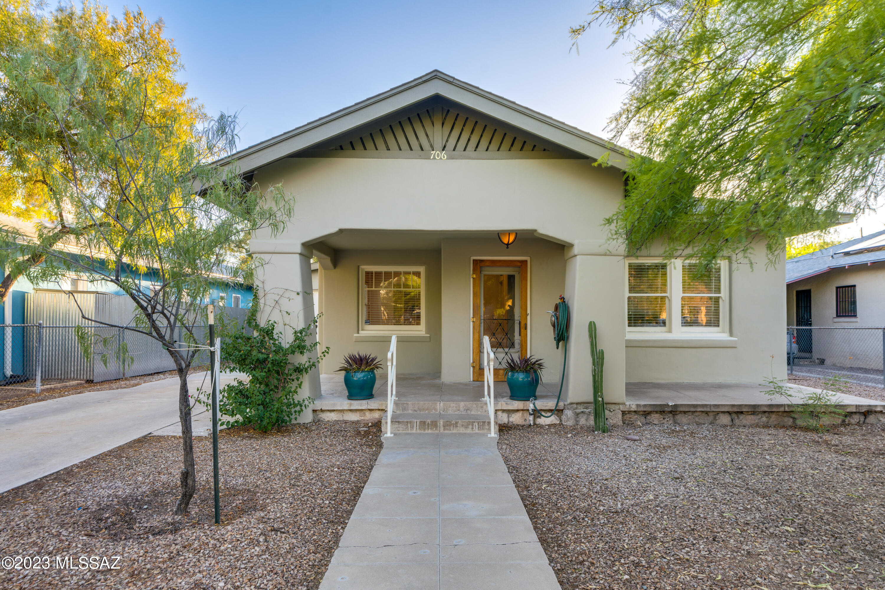 Don't miss this rare opportunity to own this adorable and lovingly restored 2 bed/1 bath Craftsman Bungalow in the coveted Armory Park neighborhood. The perfect walkable location to everything Downtown: 4th Avenue, and minutes from The Mercado, U of A, and The Loop Bike Path! Updates include a tankless water heater, outdoor kitchen fully equipped with natural gas, and Knotty Alder cabinets featured in the kitchen.