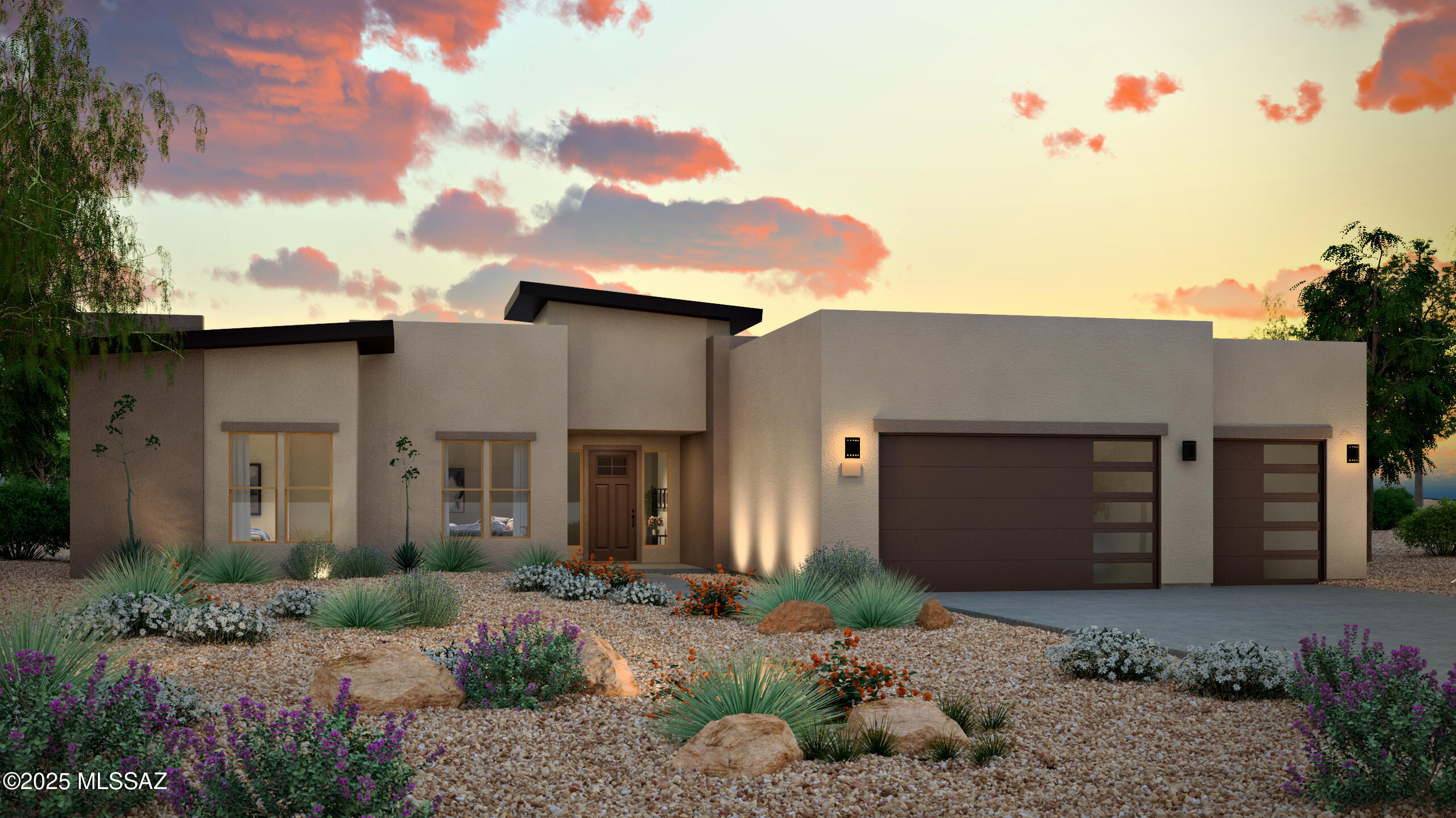 Luxury with a view. Fairfield Homes new construction Mesquite plan. In gated golf course community overlooking the Omni Sonoran golf course. This 3 bedroom en-suites w/ walk in closet, Butlers panty, 12 foot ceilings in main living space, office, and large 51 foot long patio to take advantage of Tucson's indoor outdoor living. Walls of windows w/ a 16' x 10 ' multi panel slider in the great room letting the outdoors in, large laundry room w/ sink and cabinets, ample storage, large kitchen island, 5' Pivot front door and a oversized 3 car garage. Interior design selections specifically selected by interior designer. Photos are of another home. Exterior photo is a rendering only. Home is not built. Seller is a licensed realtor in the state of AZ. Listing agent is related to seller
