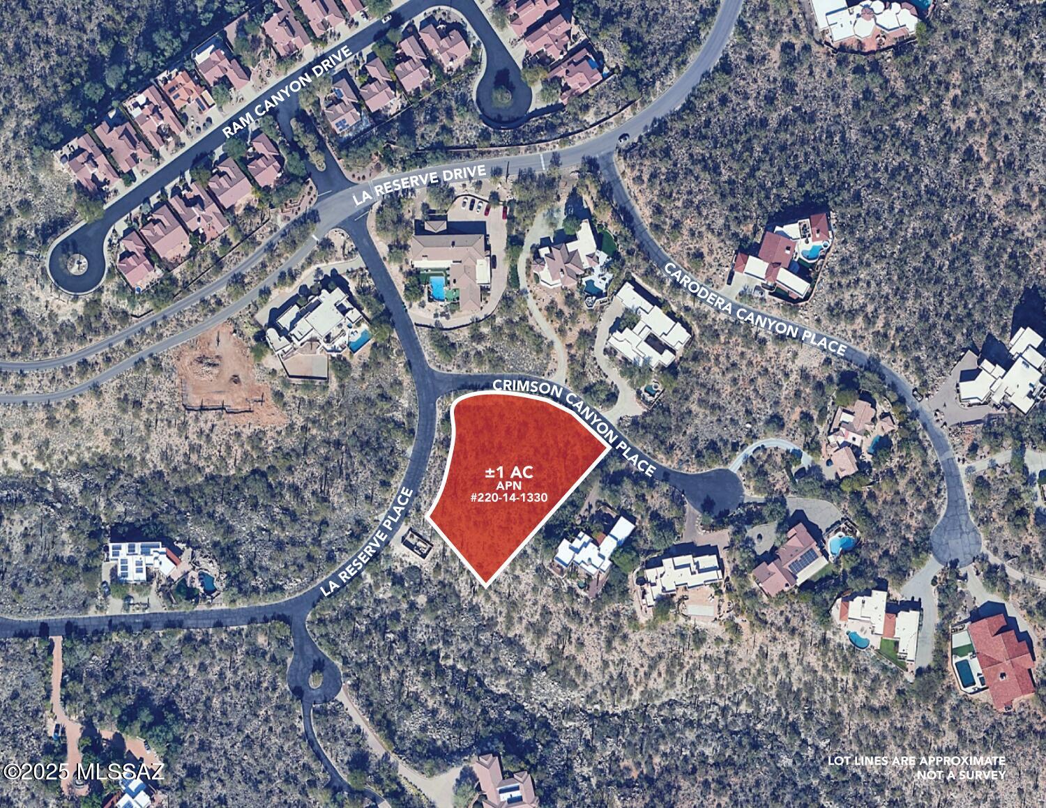 Exceptional Lot with Unmatched Views in Beautiful La Reserve!! Don't miss this rare opportunity to own one of the finest remaining lots in the secure, gated community of La Reserve, located in Oro Valley, Arizona. This premium 1+ acre homesite offers breathtaking, unobstructed views of Pusch Ridge and the Catalina Mountains, complemented by the twinkling city lights of Oro Valley below. Privately situated behind a staffed guard gate, this parcel combines the tranquility of desert living with the convenience of being minutes from shopping, dining, and amenities along Oracle Road. The gently sloping terrain is ideal for a single-level custom home and offers design flexibility, including the potential for a walk-out basement. Nestled at an elevation of approximately 3,000 feet, the lot is lushly vegetated with mature saguaros, ocotillos, and natural desert flora that provide both beauty and privacy. Evening skies come alive with Tucson's famed sunsets, painting the Catalina Mountains in rich, warm hues. Utilities are available at the lot line, and there is no required timeframe to build, allowing you to plan and design at your own pace. Whether you're dreaming of a modern architectural masterpiece or a serene desert retreat, this lot provides the perfect canvas. Seller may consider seller financing with favorable terms.