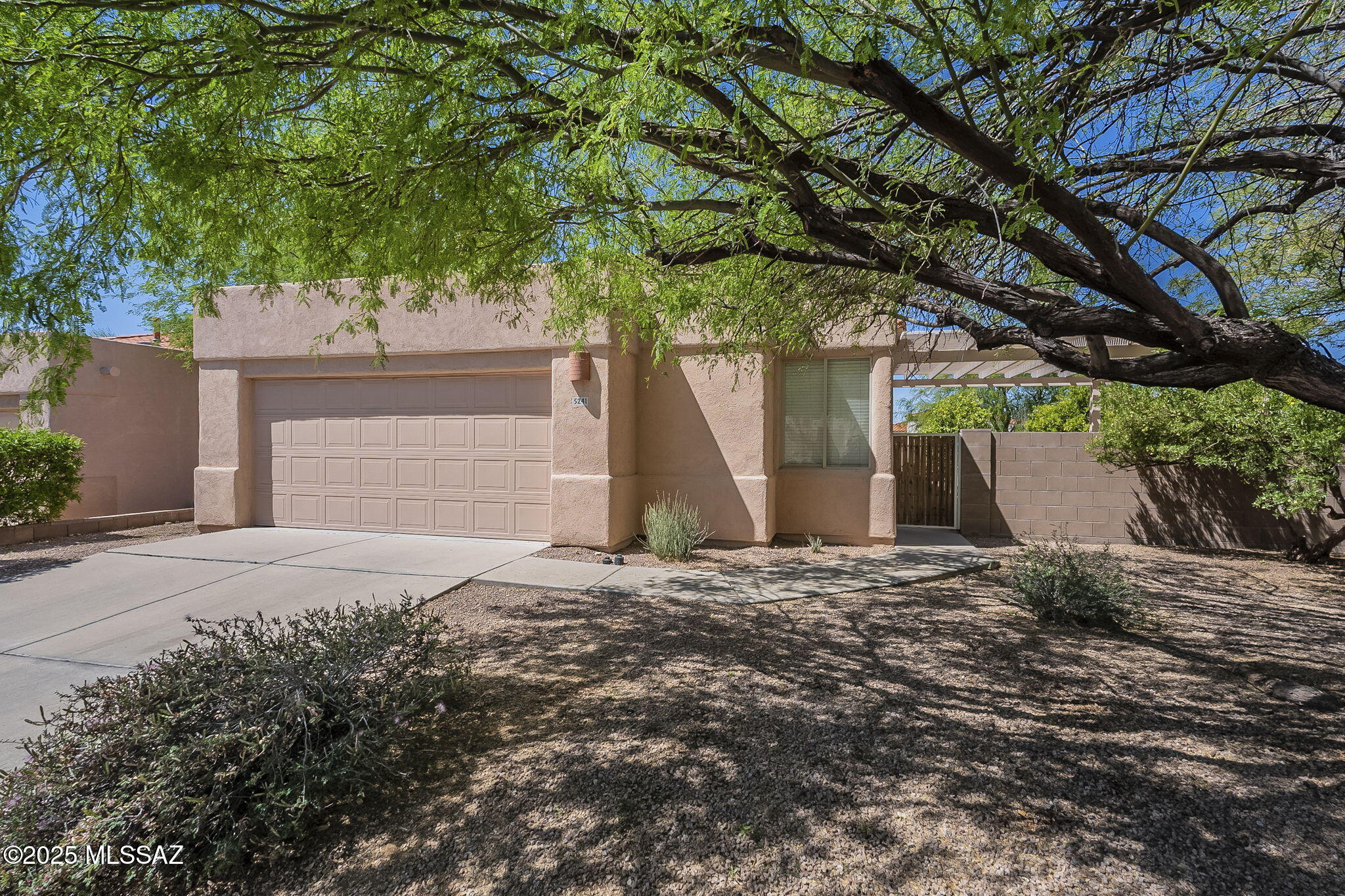 Popular gated Raven golf community!  Gorgeous views of the Catalinas, from your front courtyard area! Inviting pergola enhances the outdoor living with fruit bearing citrus trees & shady mesquite trees! Open great room plan, featuring 9ft+ ceiling and 3 bedrooms, 2 baths. Efficient eat-in kitchen with inviting views of the mountains! Star filled dark evening skies from this peaceful setting!