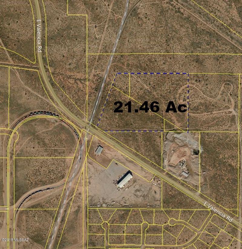 Outstanding Business location, competitively priced with massive development potential in growing SE Tucson area and across the street from the Inland Port. Frontage on Valencia. Over 20 acres of highly desirable zoning (General Industrial).The Valencia road section this property is located on has been identified on the Major Streets Plan for Pima county. A primary route from the South and West towards Rita Ranch and the Mary Ann Cleveland corridor. Property consists of 3 parcels that are all adjoining. This property is located within The Tucson Pima Enterprise Zone. As the City grows, this South East property is prime opportunity and priced to Sell! Parcel#s 141-07-020B,141-07-020C,141-07-021C