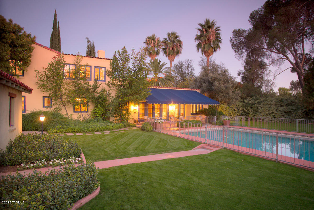 Classic 1928 Spanish Colonial on 1.74 ac in park-like setting w/circular dr. Thought to be the first home in Colonia Solana. Venetian plaster walls, hardwood flrs, chef's kitchen complete w/Wolf commercial stove, Dacor ovens, 2 Bosch dishwashers, large capacity sub zero ref., butcher block counters & 2 Butler's pantries. Formal living rm is palatial in size as is family rm w/plank & beam ceiling, both w/fabulous amenities. Library is accessed from grand foyer. Elegant baths finished in marble & stone or original tile. Luxurious master retreat. Even laundry rm is exceptional w/laundry chute & hobby/mud room. Two guest houses, resort-size pool. Three-car garage. Pvt. well.  When viewing this home allow enough time for your clients to take in every detail. To See aerial views click on video.