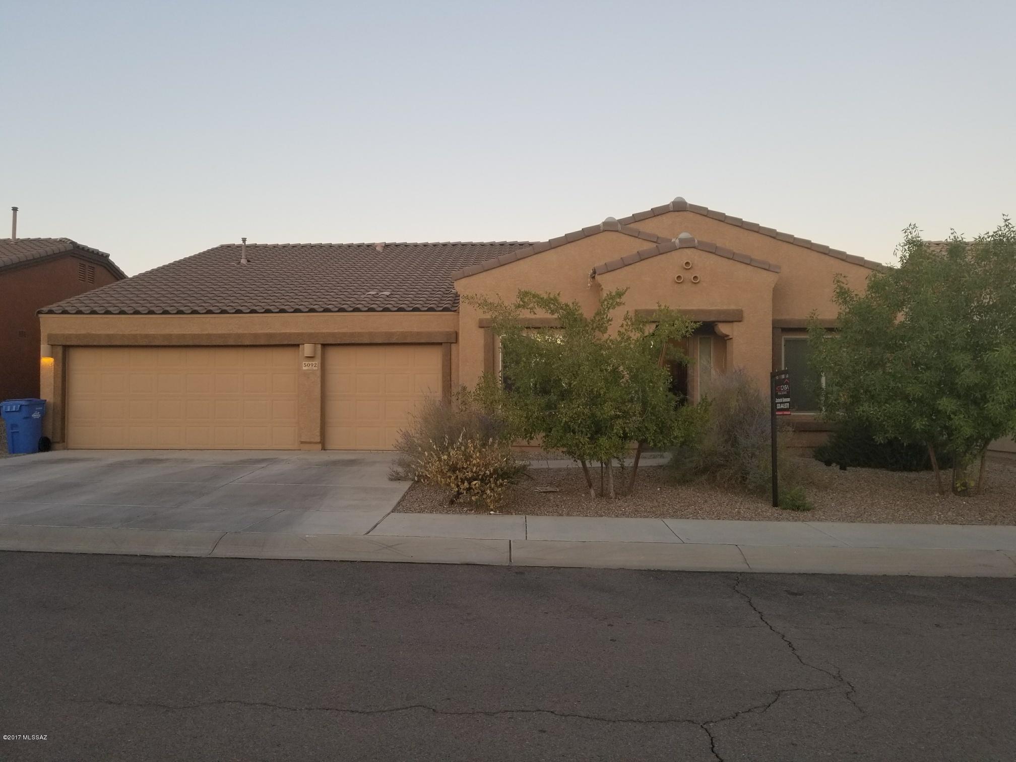 Great open floor plan on the Northwest side of Tucson. Three car garage to hold all your fancy toys. Huge bedrooms designed as a split floor plan. The living areas have an open concept for formal/informal desires. Conveniently located close to the I-10 Freeway with shopping centers surrounding your new home. Enjoy living in a house which is less than four years old and options available to furnish your gigantic new home.