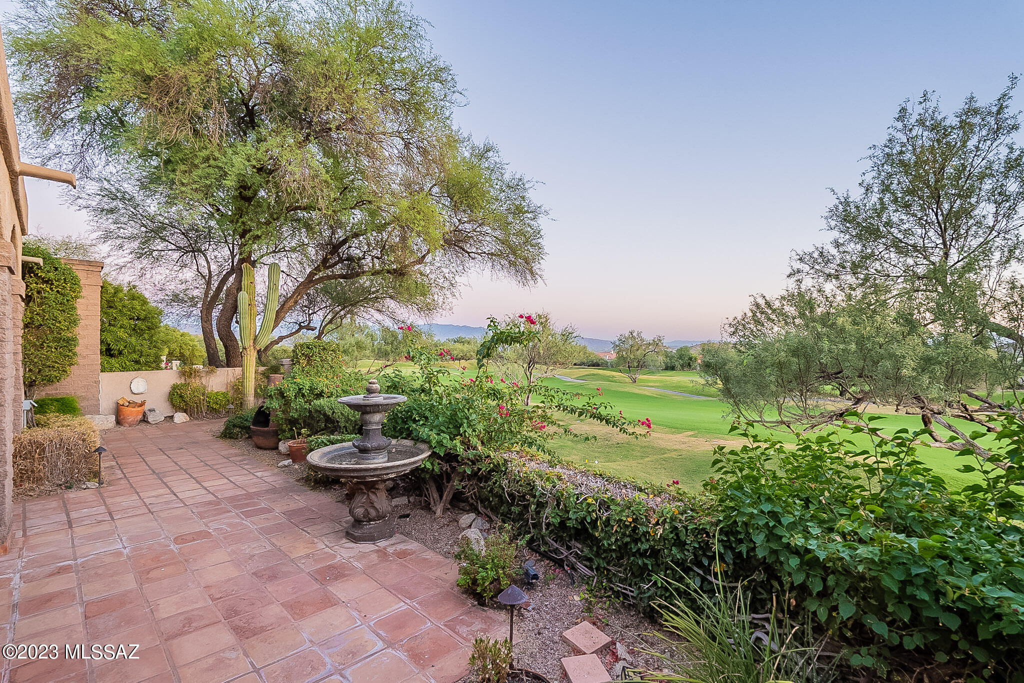 One of the Highest Quality Townhomes Ever Offered in Ventana Canyon. Located in the Coveted Enclave of Ventana Serena, This 2 BR & 2 BA w/ Den - 1978 Sq. Ft. Home Offers Panoramic South Facing City, Mountain, and Golf Course Views. Some of the Fine Features Include: Lush Courtyard Entrance w/ Fountain, Sitting Areas, & Mountain Views. Marvin Windows+Doors, SkyLights, & Saltillo Floors Throughout. Custom Kitchen w/ Stainless Steel Mick DeGiulio Designed Sub Zero Ref., Mirror Finish Induction Oven, Stainless Farm Sink, Azul Imperiale Quartzite Waterfall Counters From Brazil, & Breakfast Nook w/ Mtn Views. Great Room w/ Gas Fireplace. Master Suite Bath w/ Heated Floors, Blue Caesarstone Counters From Israel. Guest Bath w/ Marble Shower. Private Backyard w/Fountain & Commanding Views!