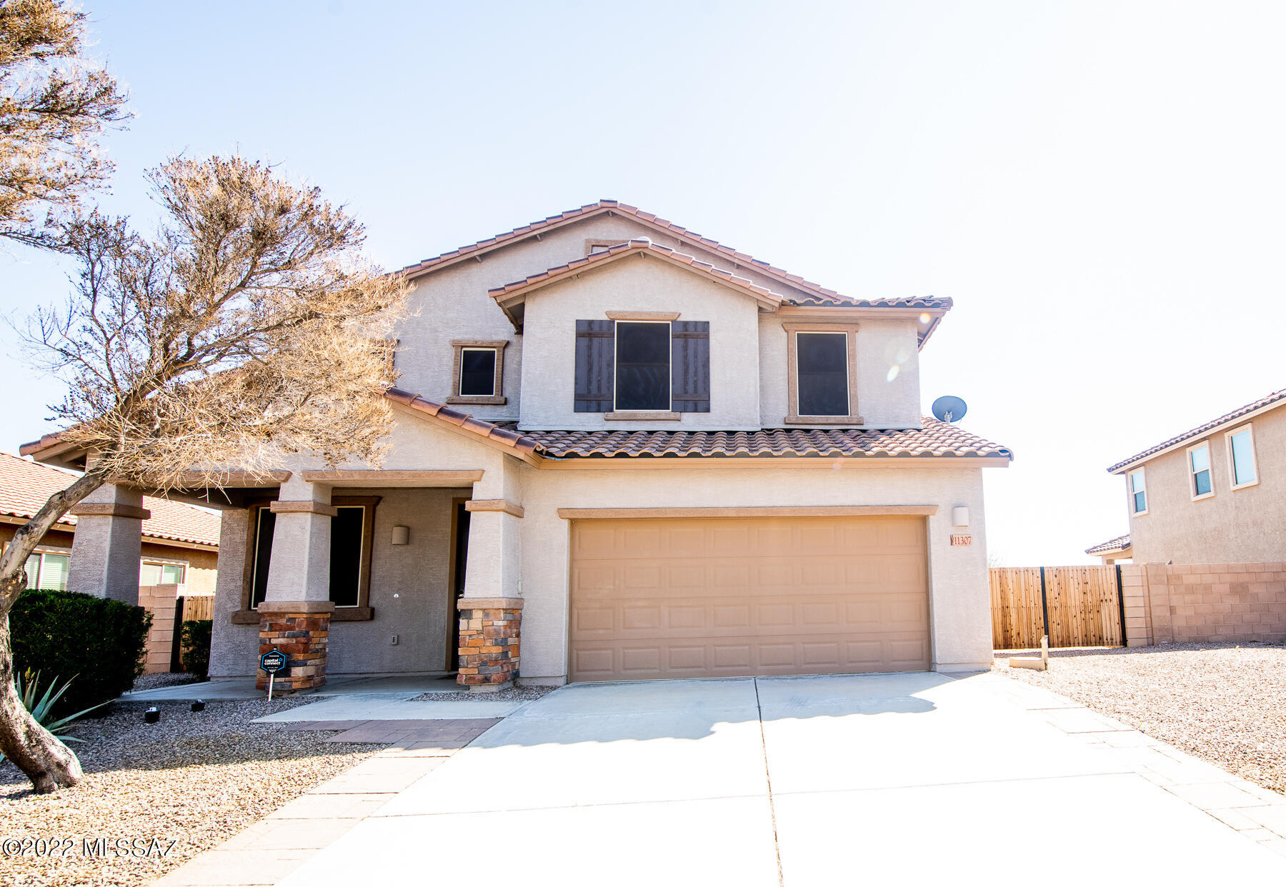 Fantastic property in San Lucas offers it all. Floor plan covering 2900 sq ft, offering 5 bedrooms and 3 bathrooms, pool, double gated side entry, and shed. Large upgraded tile on the first floor living spaces creates multi purpose space for a wide range of uses. Guest bedroom and bathroom is downstairs! Upgraded chef's kitchen with island shares open space with family room and exit to back yard. Upstairs consists of primary suite and additional bedrooms w/ upgraded bathrooms. Primary bathroom boasts  large sinks and tile counter tops. Large open backyard with pool offers space for year round use! Pool has basketball hoop & water feature. Lot offers space on the side yard through the double gated entrance. Shed on the other side yard offers covered storage. So much more. Come take a view!