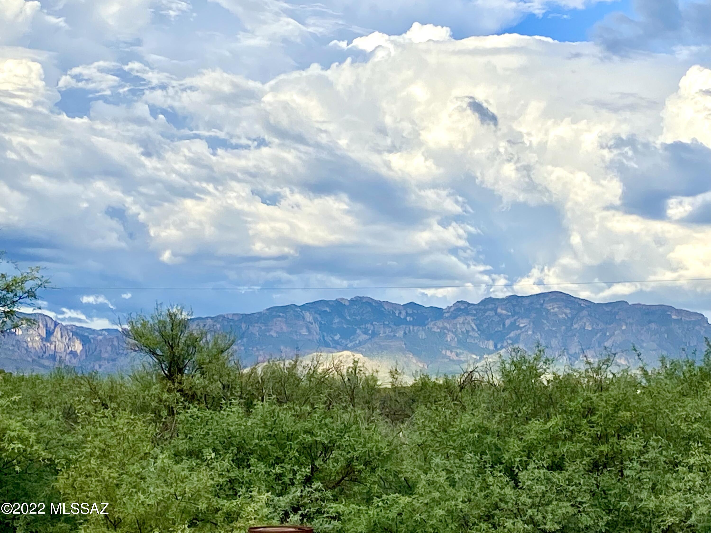 Beautiful mountain views!! Mesquite covered lot just west of the San Pedro River and near the Galiuro Mountains. Lot is partially fenced with a private well and septic tank. Seller is unaware of the condition of the well and septic and is selling property ''AS IS''. Electric is on site.  There is a 2007  manufactured home on the property that is NOT in livable condition and probably needs to be removed.  Seller will not be making any repairs or removing anything.
