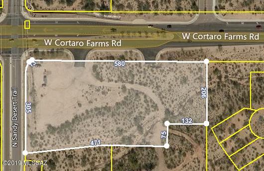 HUGE PRICE REDUCTION

Zoning is Neighborhood Commercial. Please see Documents for  potential uses, Plats and maps.
Residential development is also possible

Cortaro Farms Road expansion project connecting to Thorneydale Rd, is complete.  This offers an enhanced appeal for this 3.81 Ac parcel.
.