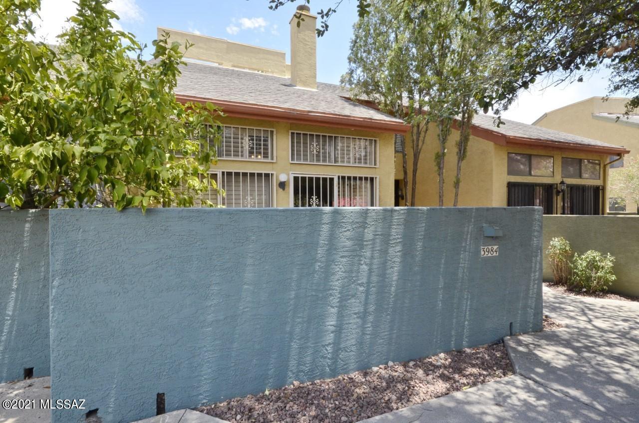 Charming multi-level townhome featuring a lovely front patio.  2 bedrooms and bath on 2nd level. Huge Master bedroom and its bathroom suite is privately placed on the top floor. Large loft can be used as office, TV room, gym. Possibilities are endless. 2 Car Garage. Great community with pool, spa, sidewalks and landscaped areas. Central location-just steps to the River Walk for hiking and biking & close to U of A, Downtown