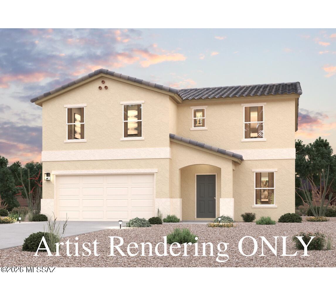 Discover your dream home in Entrada Del Toro! Introducing the Jasmine Plan--a two-story design blending modern convenience and style. The main level features an open-concept layout connecting the great room, dining area, and kitchen with quartz counters and LG appliances. Adjacent dining opens to a patio for indoor-outdoor living. A flex room and half bath add versatility, while a 2-bay garage provides storage and parking. Upstairs, the owner's suite offers a walk-in closet and ensuite bath with double vanity, plus three additional bedrooms and another full bath.