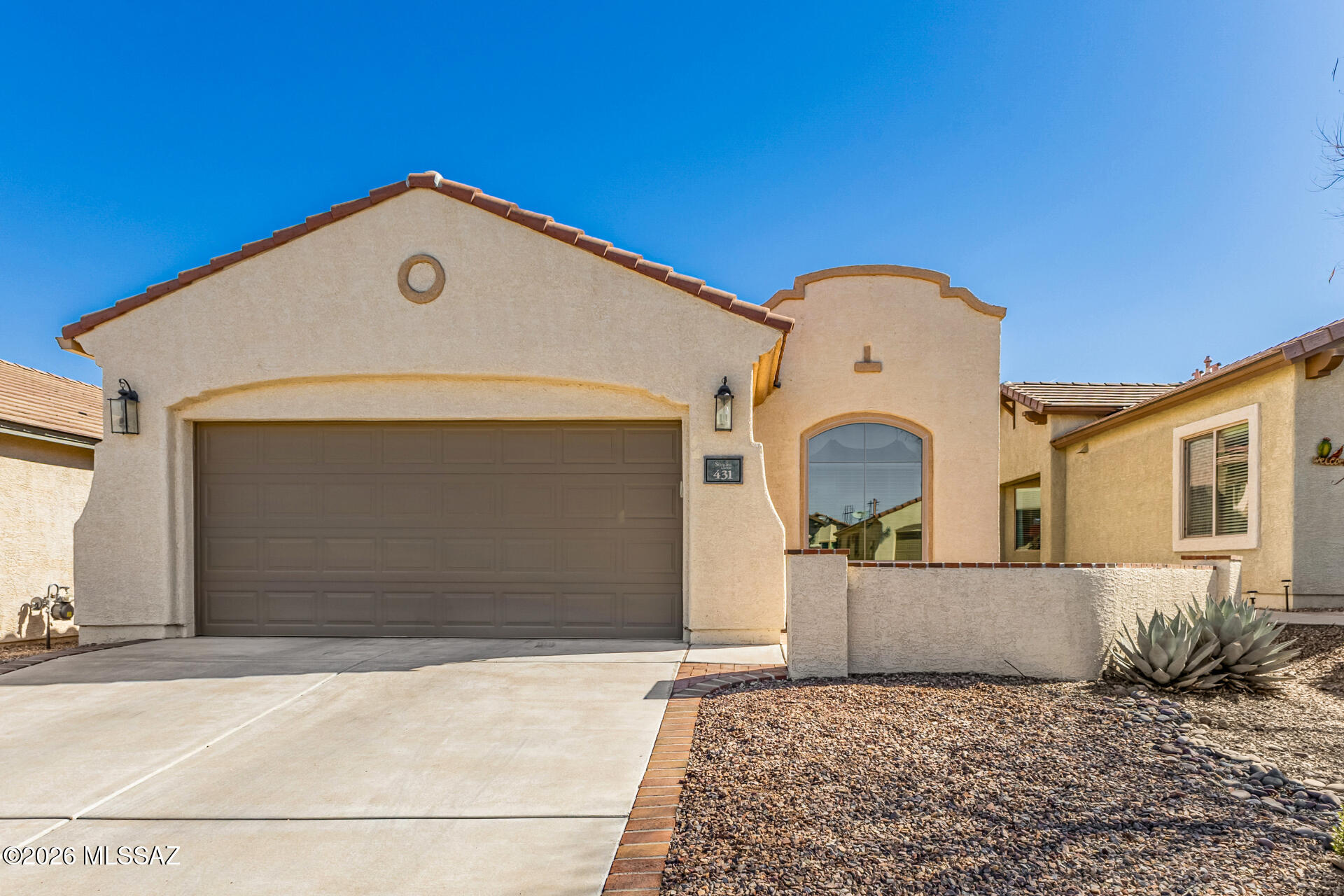Find your ideal haven in the active adult Sonora at Del Webb! This charming home offers 3 beds, 2 baths, 2-car garage, & a desert landscape. The inviting interior features tons of natural light, tall ceilings, designer paint, and tile flooring w/soft carpet in all the right places. You'll love the open layout, which perfectly balances privacy & connectivity! The eat-in kitchen boasts built-in appliances w/gas range, solid-surface counters, a pantry, recessed lighting, ample wood cabinetry, a breakfast bar, and  breakfast nook. Large main bedroom has a bay window, a walk-in closet, and a private bathroom for added comfort. If you want to relax or enjoy BBQ, the backyard awaits you with an extended paver-covered patio! Resort-style Community amenities! SOLD TURN KEY FURNISHED! WELCOME HOME!
