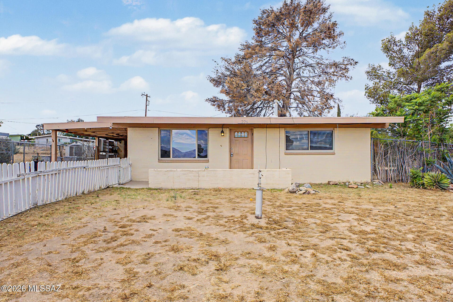 Unlock the possibilities in this single-level home, ready to be transformed into your ideal living space! Offering 2 bedrooms and 1 bathroom, this home presents a wonderful opportunity to personalize and create something truly special. A fenced-in front yard is just the beginning, complemented by carport parking, an extended driveway, and a convenient storage shed. Inside, you'll find a formal living room filled with abundant natural light, enhanced by newer dual-pane windows for improved energy efficiency and comfort. The eat-in kitchen features a gas range and wood cabinetry, ready for your personal touch. The home also includes a newer HVAC system, adding year-round comfort and peace of mind. Perfectly sized bedrooms provide cozy retreats, while the screened-in patio offers a relaxing space to unwind. The spacious backyard, complete with a mature tree, provides endless potential to create your own outdoor oasis. A separate workshop rounds out the property--ideal for projects, hobbies, or additional storage.

Make this yours!