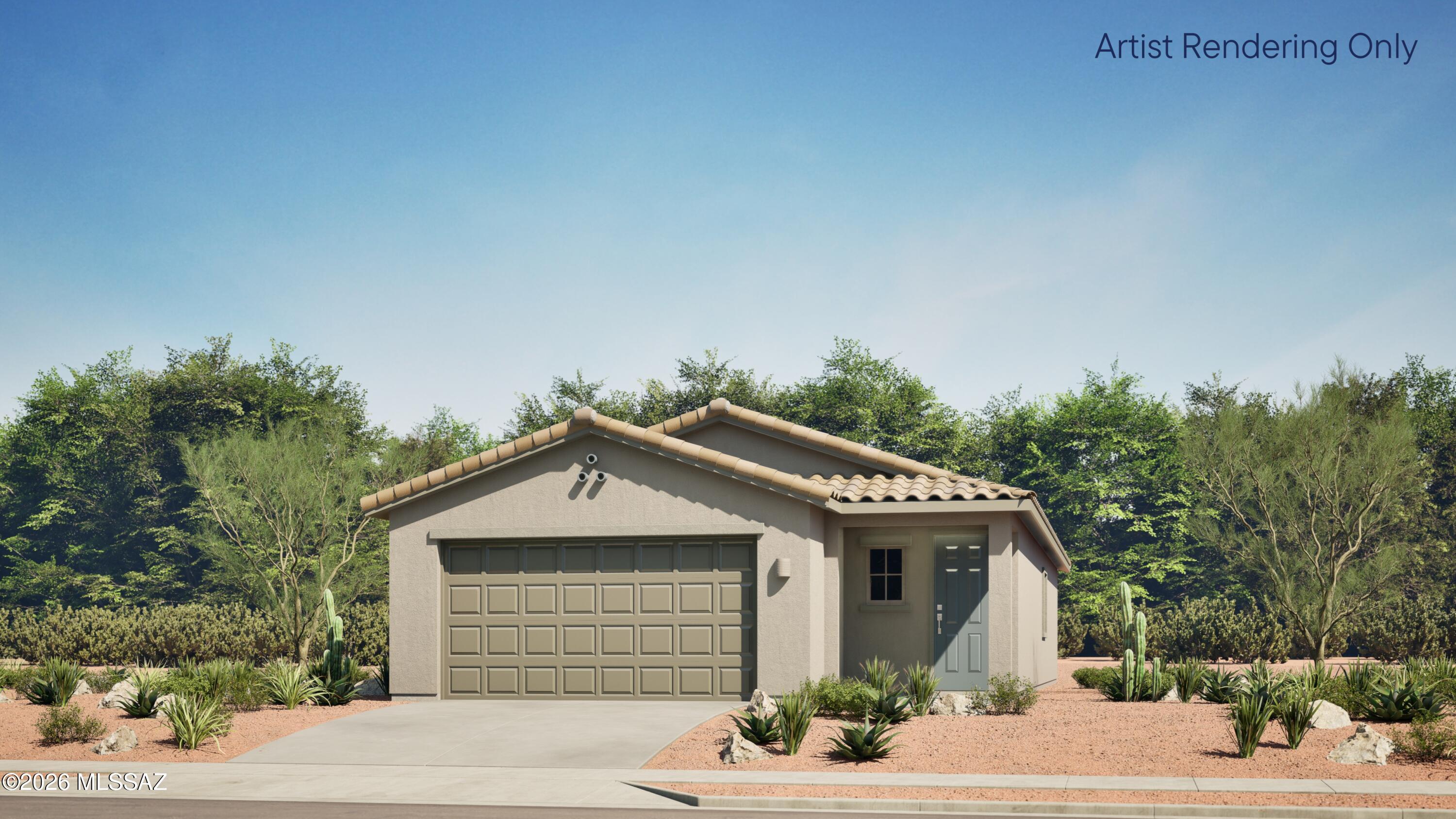 This new single-story home boasts a convenient and low-maintenance layout ideal for modern lifestyles. An open-concept floorplan blends the kitchen, living and dining areas for easy transitions and everyday multitasking. All three bedrooms are tucked away to the side for optimal privacy and comfort, including a lavish owner's suite at the back of the home with a full bathroom and walk-in closet. This home includes GE® stainless steal appliances, Rinnai Tankless Water Heater, prep for reverse osmosis, Quartz Countertops, 2'' faux wood blinds, LED lighting and so much more! As an added bonus, this home includes a washer and dryer.
