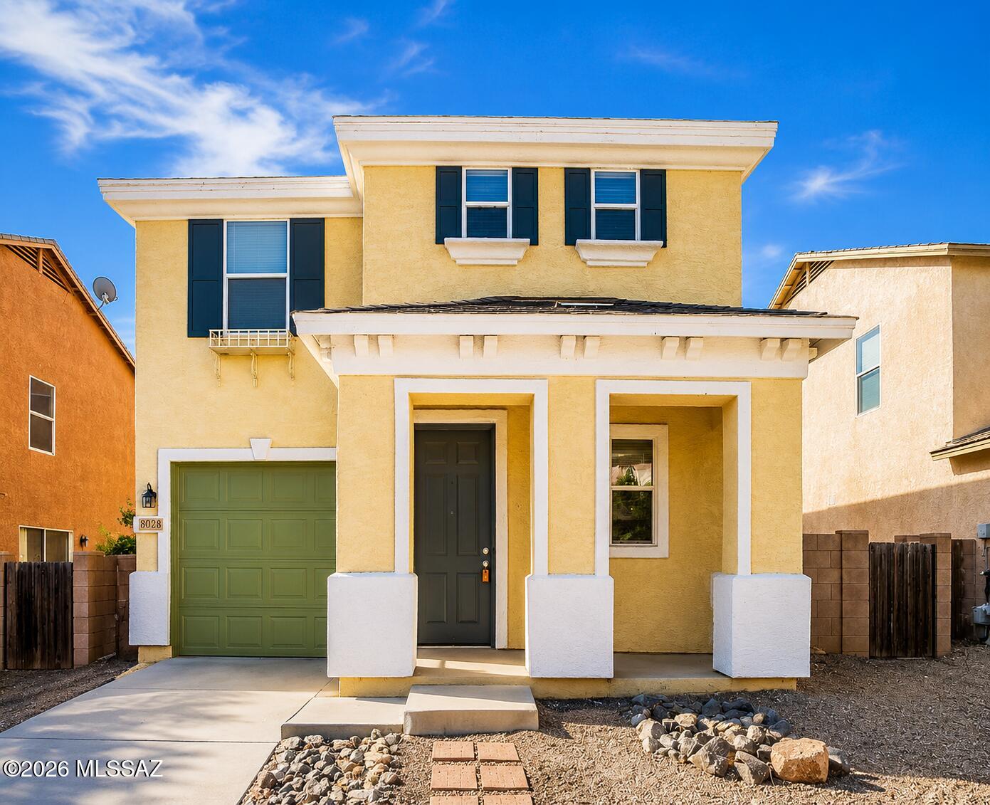 Welcome to this charming and move-in ready 3-bedrooms, 2.5-bath home with a versatile loft in desirable East Tucson! This well-designed floor plan offers an open and spacious great room, perfect for both relaxing and entertaining. The kitchen features a breakfast bar, ample cabinet space, and flows seamlessly into the dining area. Enjoy easy-maintenance tile flooring throughout the main level and natural light that creates a warm, inviting atmosphere. French doors lead to a covered patio and private backyard ? ideal for morning coffee, BBQs, or quiet evenings outdoors. Upstairs, the loft provides flexible space for a home office, playroom, gym, or second living area. The home is conveniently located near shopping, restaurants, schools, parks, public transportation, and DMAFB. Low HOA! Community amenities include picnic areas, playgrounds, and common green spaces.  Whether you're a first-time home buyer , downsizing, or looking for a great investment opportunity, this house offers comfort, convenience, and value all in one package. Don't miss your chance to own this beautiful Eastside Tucson home!