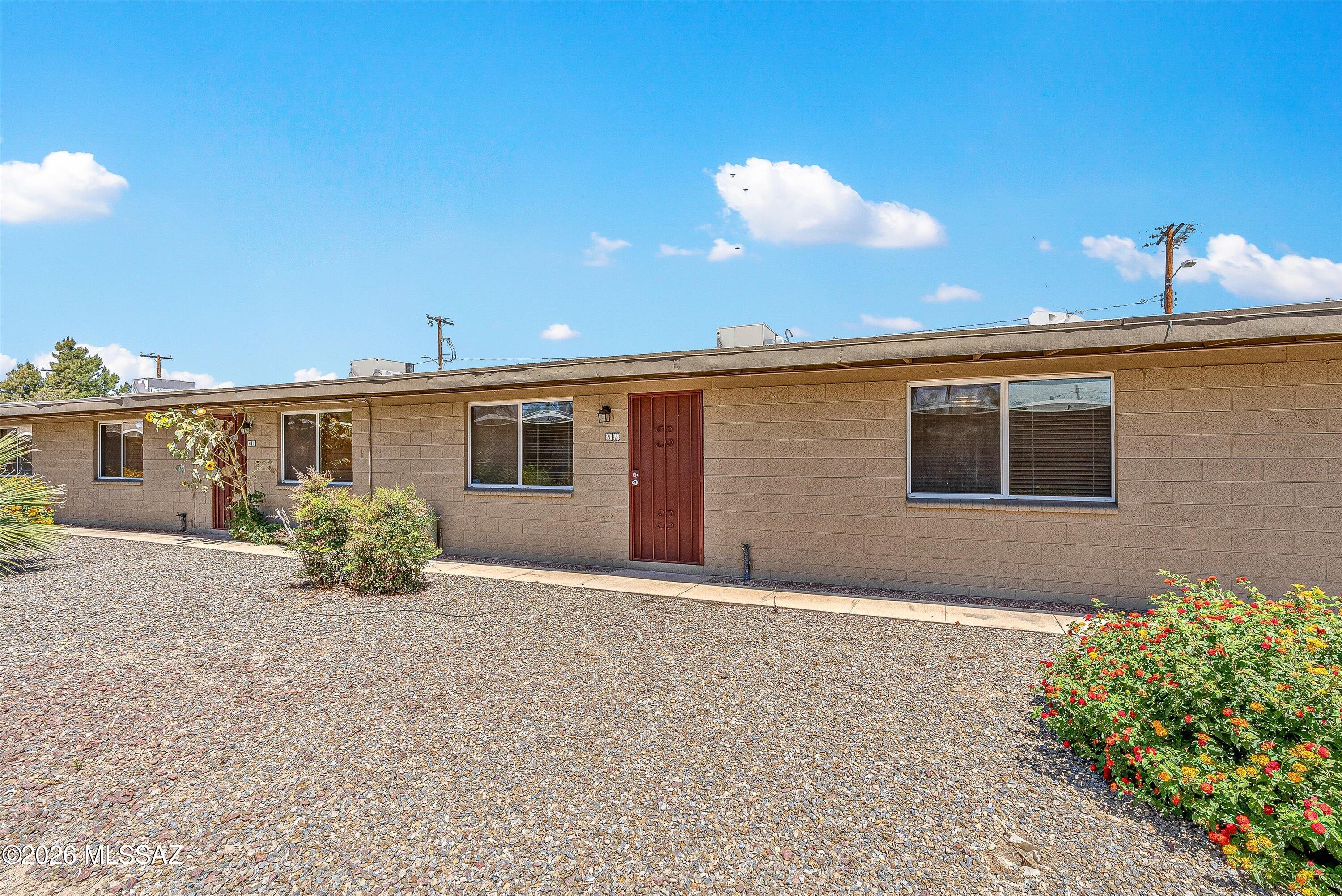 Welcome to central Tucson living at its finest! This charming 2-bedroom, 1-bathroom condo offers an ideal blend of comfort and convenience. Situated in a highly desirable midtown location, you are just minutes away from the University of Arizona, the world-famous Loop walking and biking trail, and the local YMCA. The bright floor plan includes a spacious kitchen and a cozy living area. Step outside to your private fenced courtyard and covered patio--perfect for relaxing in the desert breeze. Enjoy fantastic community amenities like a sparkling community POOL AND BBQ'S