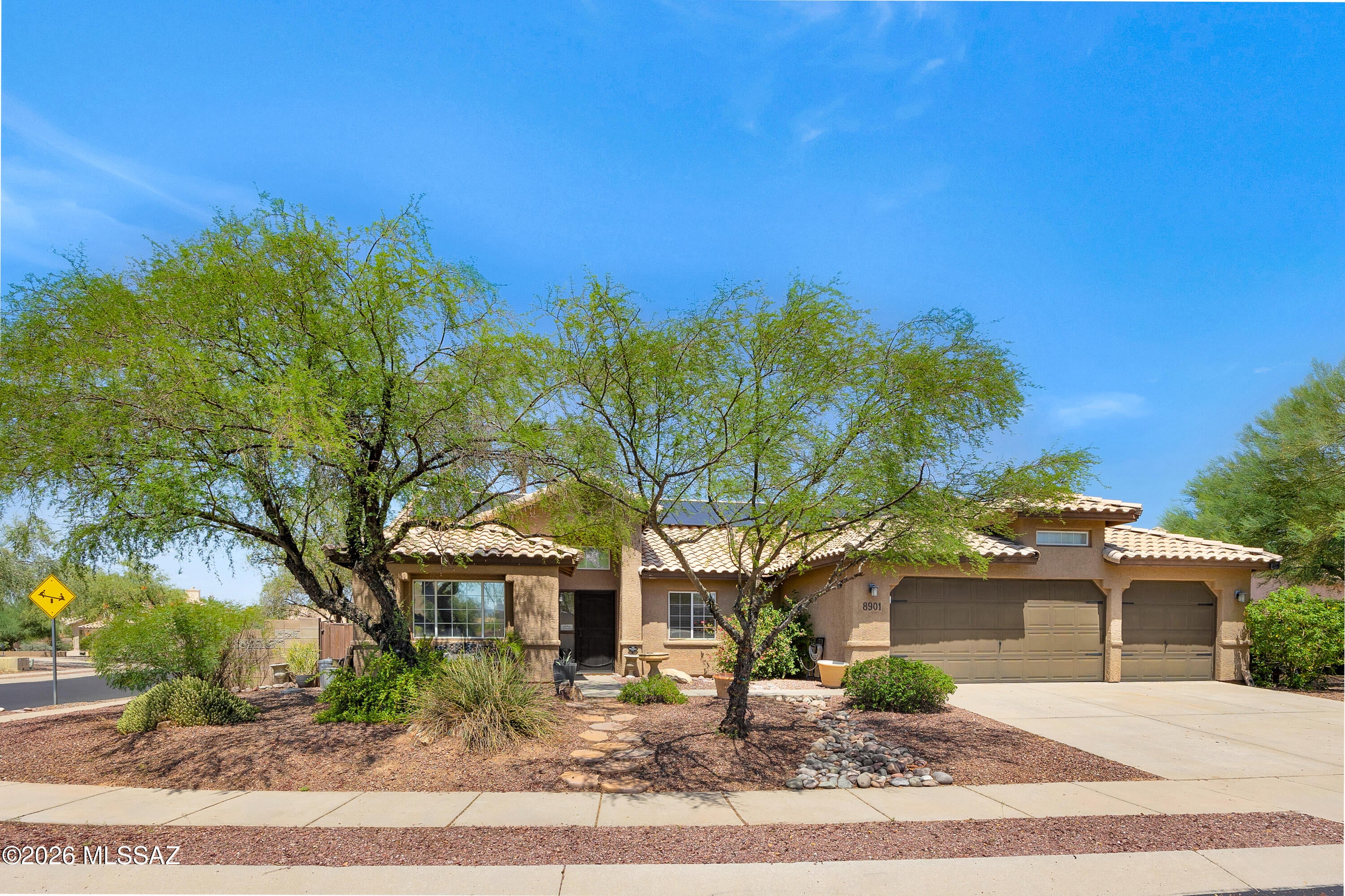**Price Adjustment ** Welcome to your Continental Ranch dream home! This beautifully updated 4-bedroom, 2-bath residence offers a versatile floor plan with additional space perfect for a den, office, or flex room. Situated on a desirable corner lot with a large yard, double gate, and sparkling PebbleTec pool & spa, there's plenty of room to enjoy Arizona living. The extended covered patio creates the perfect space for outdoor dining, relaxing, and entertaining, while the dedicated dog run is ideal for four-legged family members.  Updates Galore including new AC & New Solar panels make this home not only economically affordable, but a great investment down the line. Don't miss this exceptional opportunity!