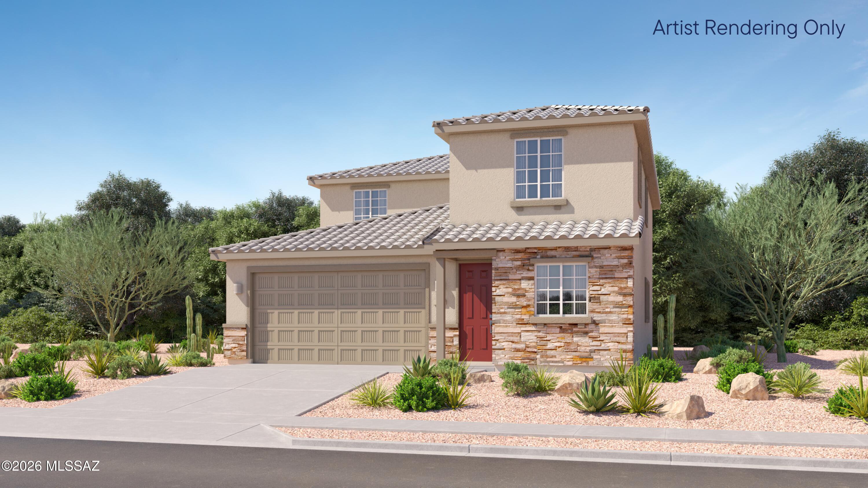 This new two-story Next Gen® home features a private suite with a separate entrance, living area, kitchenette, bedroom, bathroom and laundry, perfect for multigenerational households. The main home is host to an inviting open-concept floorplan that blends a modern kitchen, elegant dining room and comfortable family room. A versatile flex space is tucked away upon entry, ready to be used as an office or studio. On the second level, a flexible loft provides additional space for entertaining and recreation steps from three additional bedrooms and a luxe owner's suite, complete with an en-suite bathroom.  Our homes come with Quartz Countertops, the Rinnai Tankless Water Heaters, Smart Thermostats, Post-Tension Foundation, Radiant barrier roof decking, 2'' Faux Wood Blinds and more!