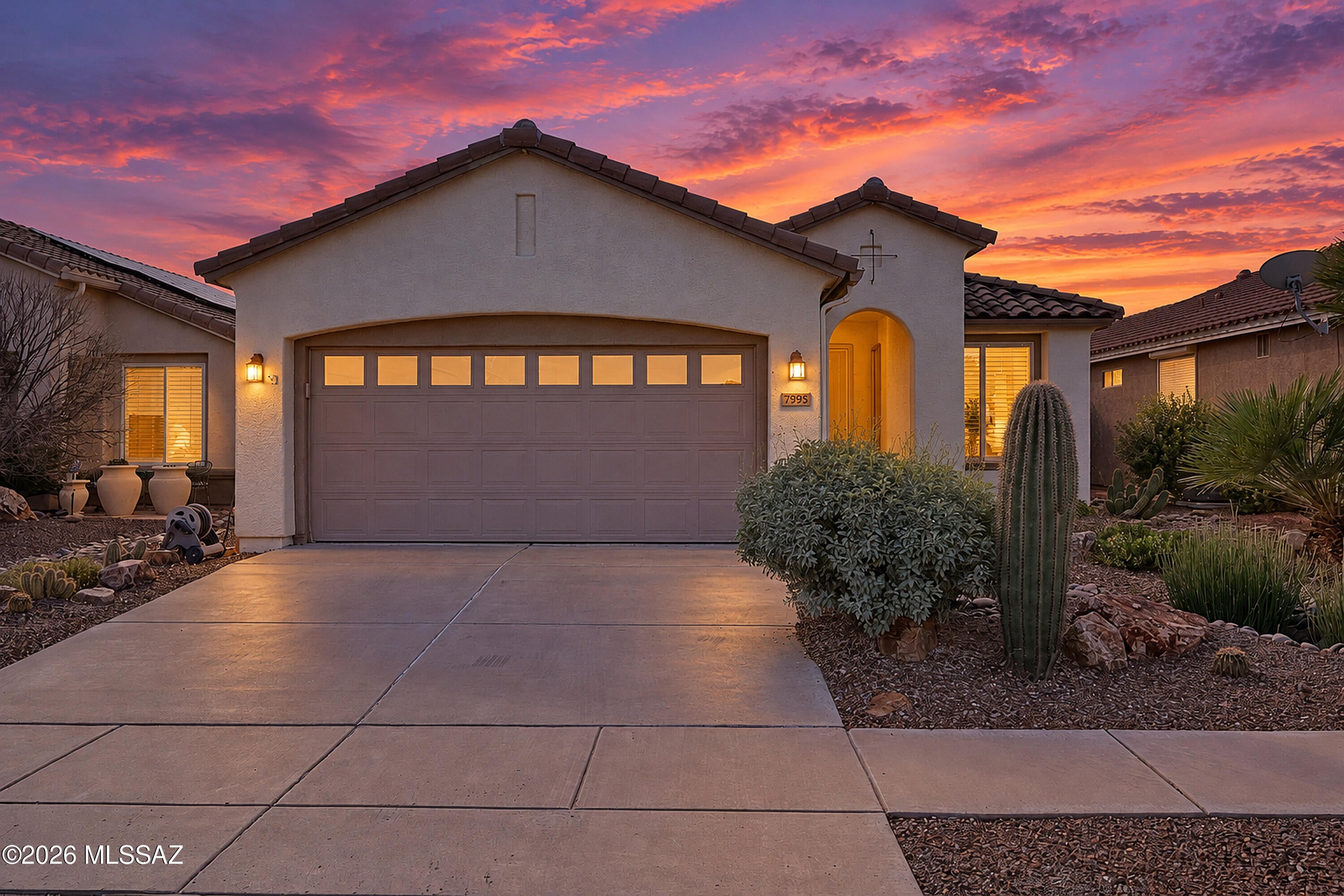 Step inside this beautifully maintained and thoughtfully upgraded Sierra model in the highly sought-after Sunflower active adult community! This inviting two-bedroom, two-bath home offers 1,312 square feet of well-designed living space, with a comfortable layout perfect for everyday living and entertaining. Recent improvements include all-new Andersen windows, an Andersen sliding glass door, as well as a newer roof, paid-off solar for the benefit of energy production without a remaining solar loan payment, and new carpet in both bedrooms. Outside, enjoy a beautiful, established backyard that offers a lovely setting to relax and enjoy Arizona's outdoor living. This home has been lovingly cared for, with valuable updates and inviting outdoor spaces ready to enjoy. Sunflower offers an engaging active adult lifestyle with a wonderful variety of amenities and opportunities to connect with neighbors. Enjoy the community swimming pool and spa, tennis courts, bocce ball, billiards, and an assortment of clubs, activities, and social gatherings. 

Conveniently located near shopping, dining, and everyday essentials, with easy highway access to the airport and all the dining, entertainment, and cultural attractions Tucson has to offer. Discover the comfort, convenience, and sense of community that make Sunflower such a special place to call home!