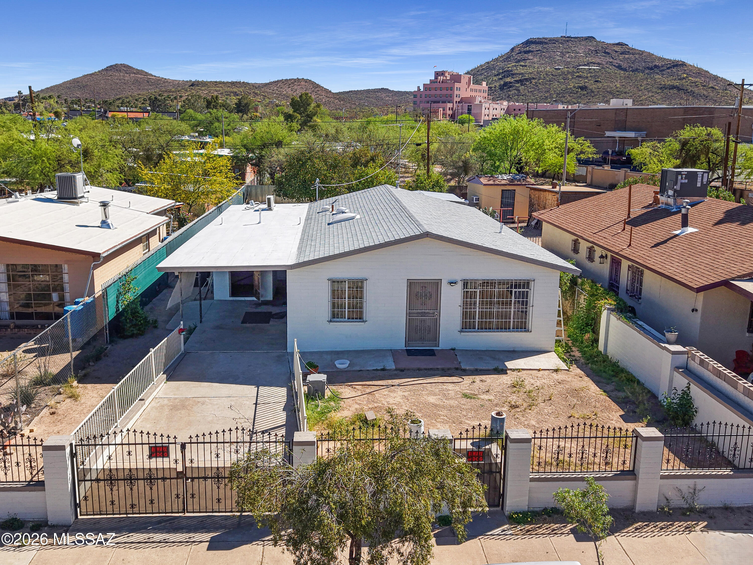 Located in the highly sought-after Barrio Hollywood neighborhood 
this solid and well-maintained 3 bedroom, 2 bathroom home with a versatile den offers 1,385 sq ft of comfortable living space. Clean and move-in ready, this property features a newer A/C, heater, electrical panel and roof for added peace of mind. The flexible den is perfect for a home office, playroom, or additional living area. Enjoy a spacious backyard with plenty of room to create your own outdoor oasis. You can move in now and update over time. This location is what truly stands out: Situated near downtown Tucson, I-10, close to local restaurants on Grande Ave, Tumamoc Trail, the U of A and Pima.  A strong option for primary residence, rental, or long term investment property on Tucson's Westside.
This one won't last l