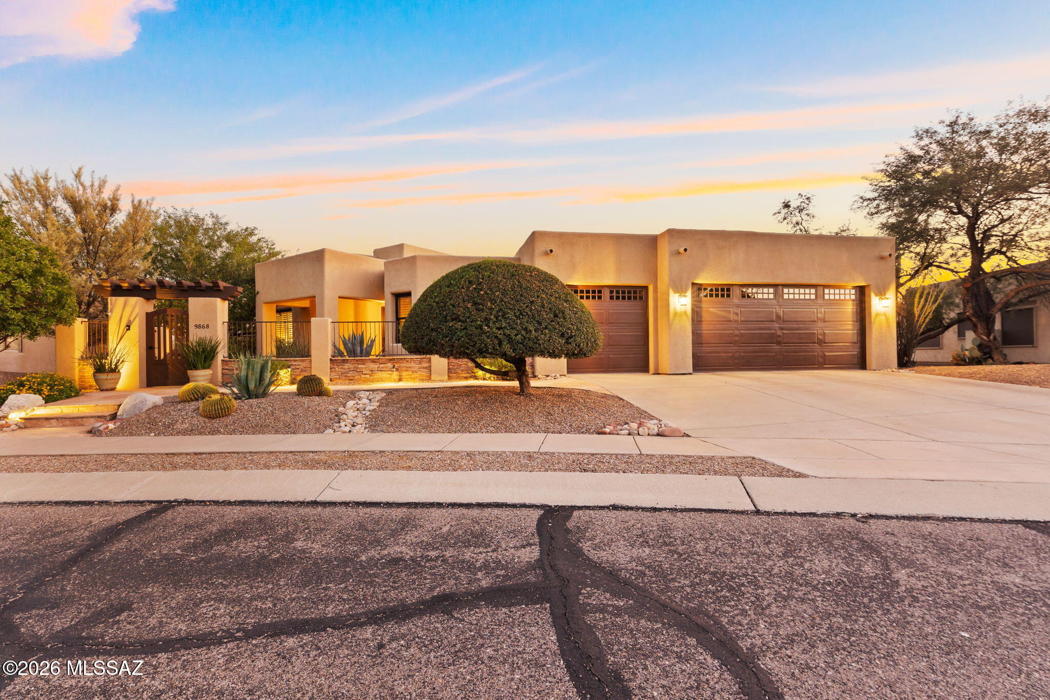 Luxury meets the beauty of the Sonoran Desert in this stunning 2,844 sq ft Northeast Tucson retreat! The beautifully designed kitchen steals the show with luxurious two-tone cabinetry, creating a sophisticated, designer-inspired look that elevates the heart of the home. Enjoy spacious living areas, a desirable 3-bedroom, 2-bathroom layout, and a striking Southwestern exterior that welcomes you home in style. Step outside and take in the breathtaking mountain and desert views from your backyard, with NO REAR NEIGHBORS to interrupt your scenery or sense of privacy. Whether you're enjoying a peaceful morning coffee, hosting friends, or watching the Arizona sunset paint the mountains in brilliant colors, this home delivers the space, scenery, and elevated lifestyle buyers are searching for. Experience the best of Tucson living in a home where comfort, style, and unforgettable views come together!