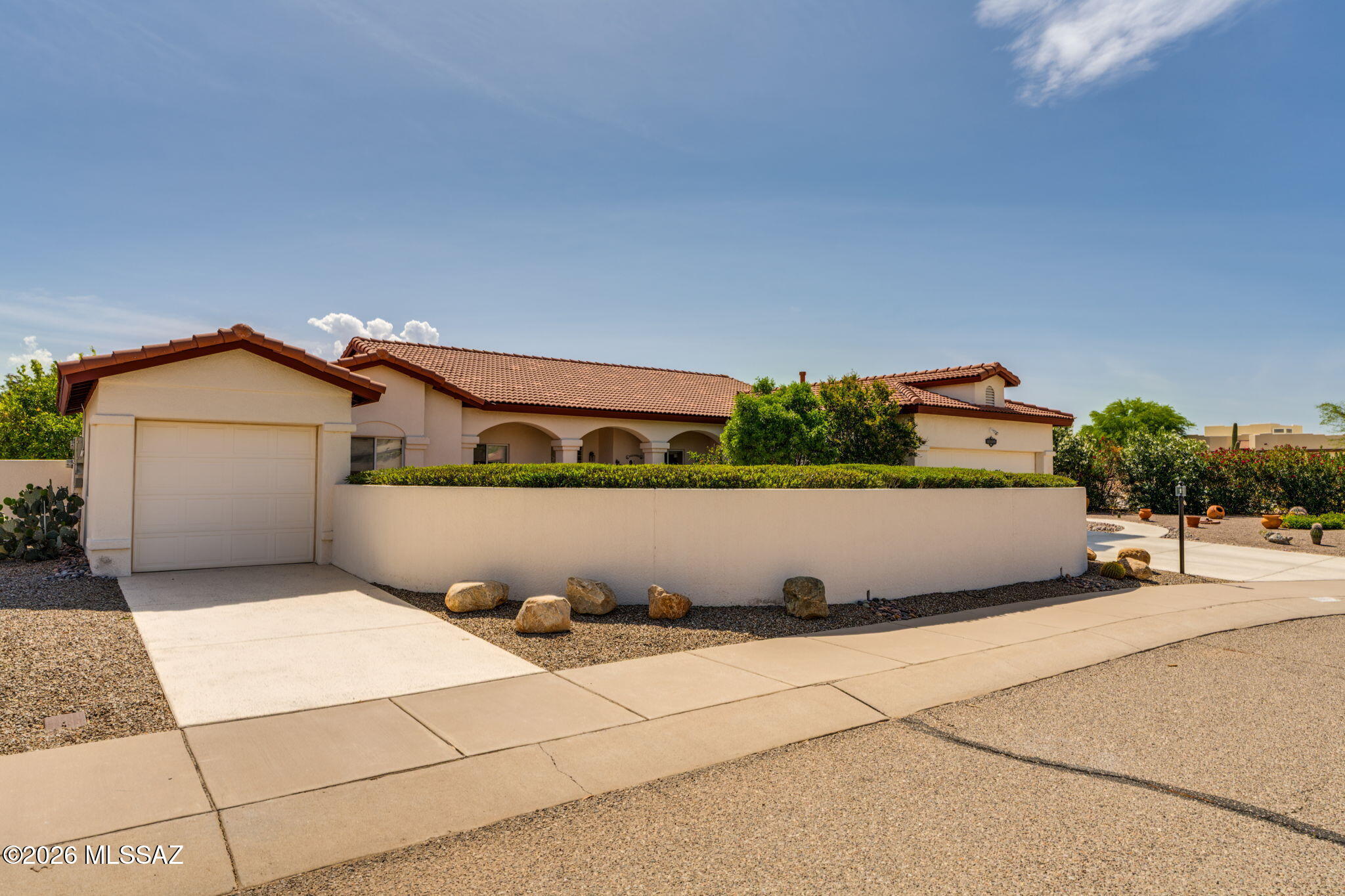 The gourmet kitchen is ready for serious home cooking, and near by dining is just as convenient . This captivating 3 Bedroom and 3 Bath traditional home is well positioned in the Portillo Ridge community, within the the highly desirable Central Green Valley Community., standing on a beautiful quiet Cul de sac street., lined  with sidewalks, the home is minutes to shopping options  and the town center. Enjoy the picturesque Santa Rita Mountain Views, &  Madera Canyon are an everyday treat. You will also enjoy low energy bills , due the modern and owned Solar System.  The large living area is perfect for entertaining and relaxing. The office is perfectly tucked away . The golf cart garage has direct access to the En suite.  Call today for a pressure free tour.