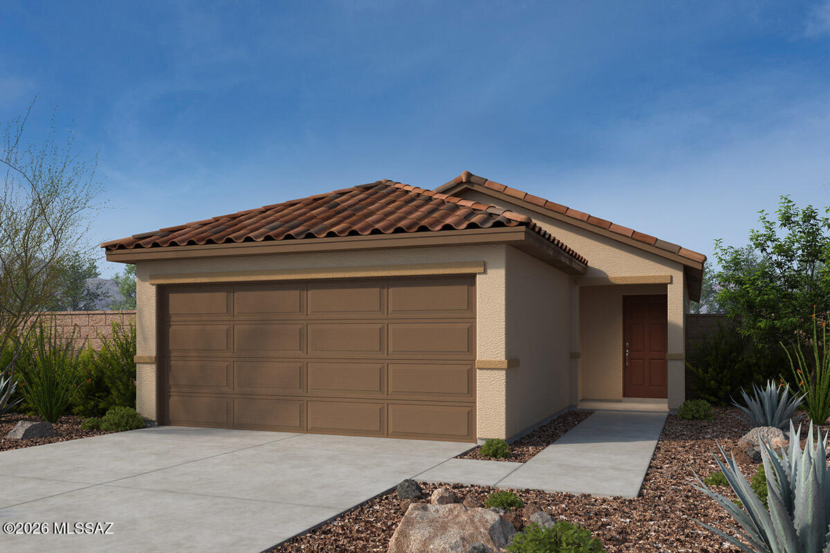 Brand new community in Rancho Sahuarita master plan. This single-story, 2-bedroom home features an open floor plan with abundant natural light, dedicated laundry space, and tile flooring throughout. The spacious great room leads to a covered patio at the backyard. The modern kitchen showcases granite countertops, a peninsula, pantry, and Whirlpool® stainless steel appliances. The 2-car garage, kitchen pantry, hallway linen closet, and entry coat closet provide storage space. This is a floor plan listing. Home is to be built, and buyer may choose features and homesites that are not included in this base price. Call today for more information. Base price range does not include lot premiums and/or additional upgrades other than included features.