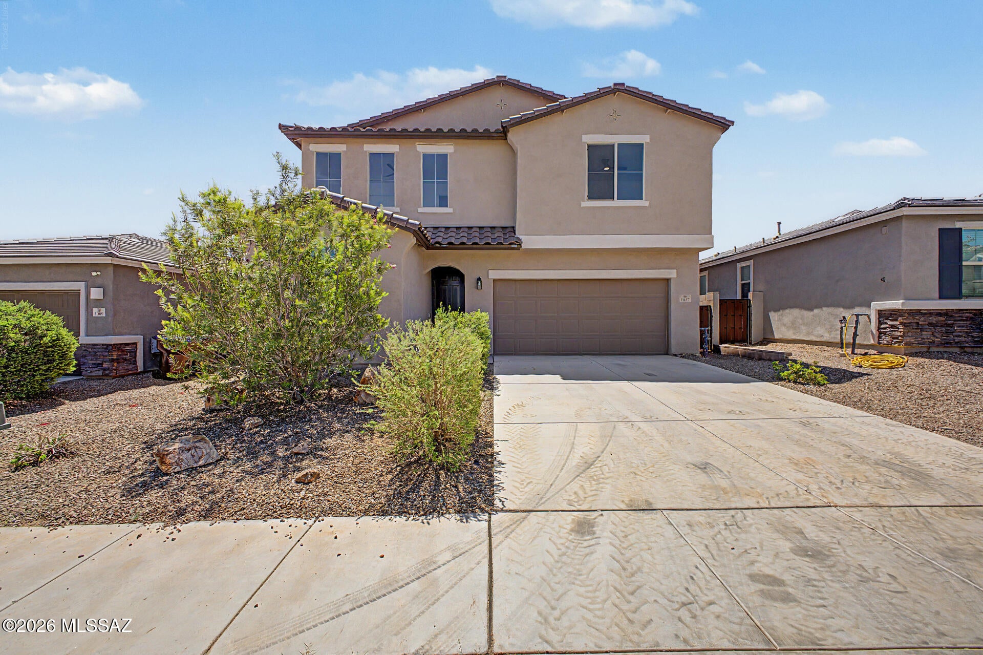 Be the proud new owner of this two-story home packed with thoughtful updates you'll love! Check out the harmonious open floor plan filled with abundant natural light and enhanced by fresh paint throughout and multi-panel sliding glass doors that open to the back patio, creating a bright, airy atmosphere perfect for both everyday living and entertaining. Lovely kitchen comes with ample white cabinets, stainless steel appliances, a walk-in pantry, and a prep island with a breakfast bar. Retreat to the spacious primary bedroom, complete with a private bathroom and walk-in closet, providing comfort and convenience at the end of the day. Don't miss your chance to make it yours! Solar panels will be removed and will NOT be part of the sale of the house. Owner/Agent