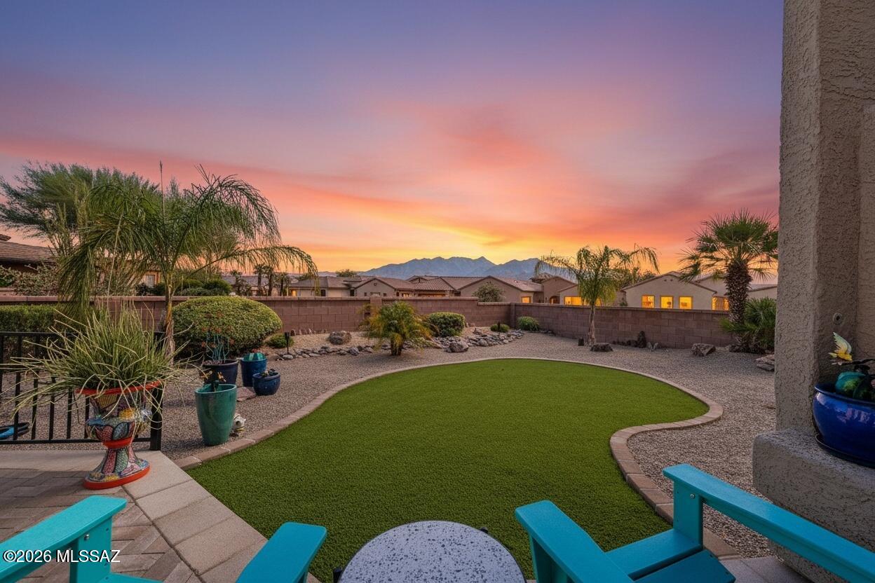 Breathtaking mountain views, thoughtful upgrades, and inviting indoor|outdoor living come together in this beautifully refreshed home. Offering 2 bed, 2 bath, and a versatile den with a Murphy bed in the main residence, plus a separate 1 bed, 1 bath casita, perfect for hosting guests while maintaining privacy. The beautifully updated kitchen features new countertops, backsplash, flooring, sink, and appliances. Additional improvements include a NEW R23 HVAC system, NEW water heater, updated lighting and ceiling fans, all new window coverings, 10 replacement windows, and fresh interior and exterior paint. The attention to detail continues outdoors with fabulous landscaping, an epoxy finished garage floor, and gorgeous mountain views that capture the beauty of Southern Arizona. With extensive updates already completed, flexible living spaces, and a private guest casita, this exceptional Green Valley property offers the perfect combination of comfort, convenience, and Southwest charm. Move right in and start enjoying the Arizona lifestyle!