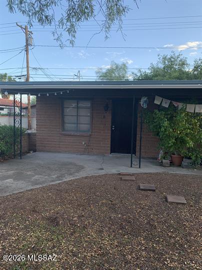 Cute studio conveniently located within biking distance of the University of Arizona, making it an excellent option for students or anyone looking for a central Tucson location. This cozy unit offers an efficient layout with approximately 350 square feet of living space and features easy-care tile flooring throughout. Stay comfortable during Tucson's warm summers with A/C and a ceiling fan. The kitchen includes a refrigerator and stove, providing everything you need for everyday living. Enjoy the convenience of having all utilities included in the rent, helping keep monthly expenses simple and predictable. Includes window coverings for added comfort and privacy. Pet friendly and close to shopping, restaurants, parks, public transportation, and the UofA. Call today to schedule a showing!