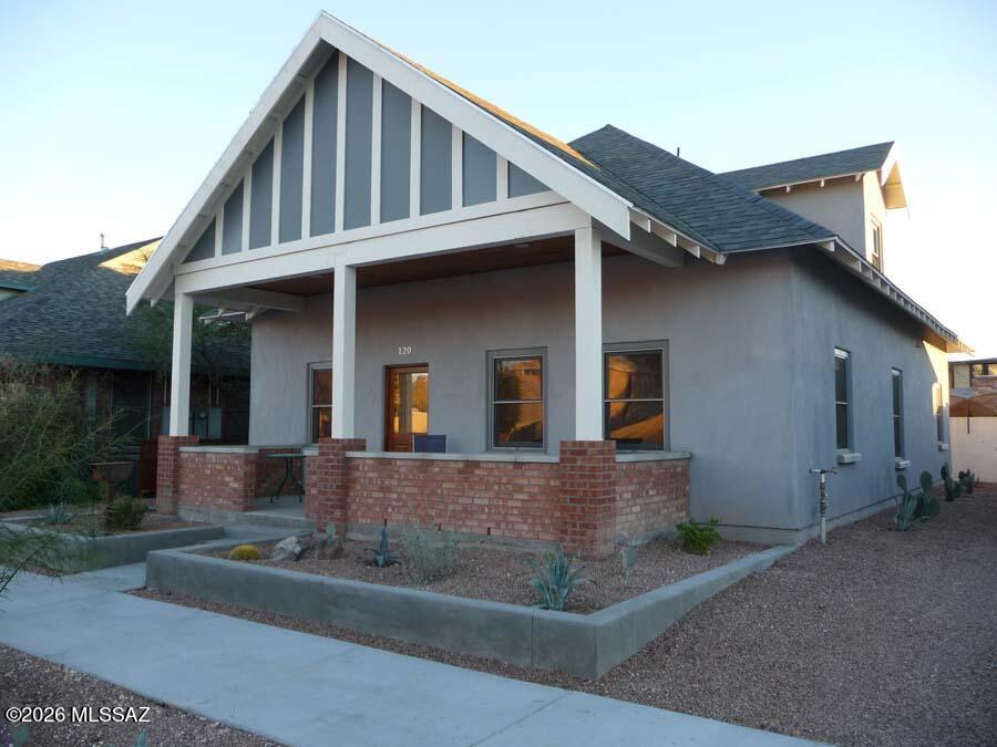 Well-maintained West University district home built in 2011. Designed perfectly as income property or easily transitioned to use as a single family residence. Open floorplan with 2 beds and a bath on second floor; 3 beds and two baths on lower level, lots of storage, concrete floors and 14' peak ceiling in living area. Stainless appliances, granite tile countertops, large front porch. Off street parking, easy walk to 4th Ave, downtown and street car.  Has never been vacant, rarely takes more than a week to rent. Currently leased at $3750/month through July 2026.  Tenants pay all utilities.  Agent related to owner.