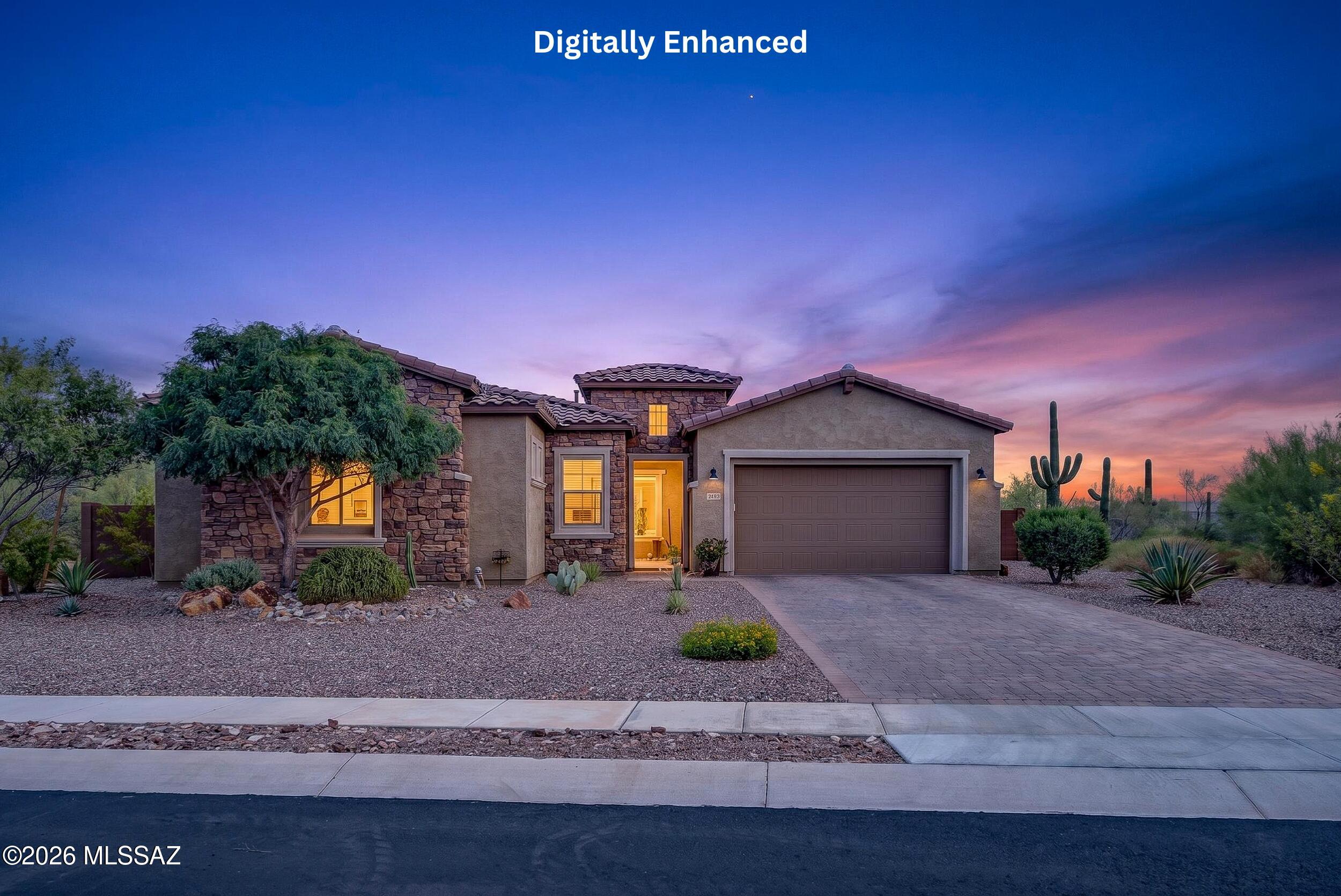 A perfect blend of modern luxury and serene desert living awaits in this exquisite home located in the highly desirable La Mirada neighborhood of Oro Valley. Situated on a premium cul-de-sac lot, this property offers exceptional privacy surrounded by the natural beauty of the Sonoran Desert. One of the home's most distinctive features is the expansive 0.65-acre lot, offering remarkable space and flexibility to expand and create a truly customized outdoor retreat. Whether you envision a pool, ramada, outdoor kitchen, sports area, guest space, or additional landscaping, the generous yard provides an exceptional opportunity to bring your vision to life. This 4-bedroom, 3.5-bath residence features an intelligently designed floor plan that flows effortlessly from room to room. Whether you are hosting out-of-town visitors or need a dedicated space for a home office, playroom, or additional living area, the private guest quarters provide flexibility and comfort for a variety of lifestyles.
Nestled in the heart of Oro Valley, La Mirada is known for its peaceful atmosphere and convenient proximity to premier hiking, golf, shopping, dining, and everyday amenities. Don't miss this rare opportunity to own a move-in-ready home with exceptional privacy, a spacious lot, and room to grow in one of Oro Valley's most desirable communities.