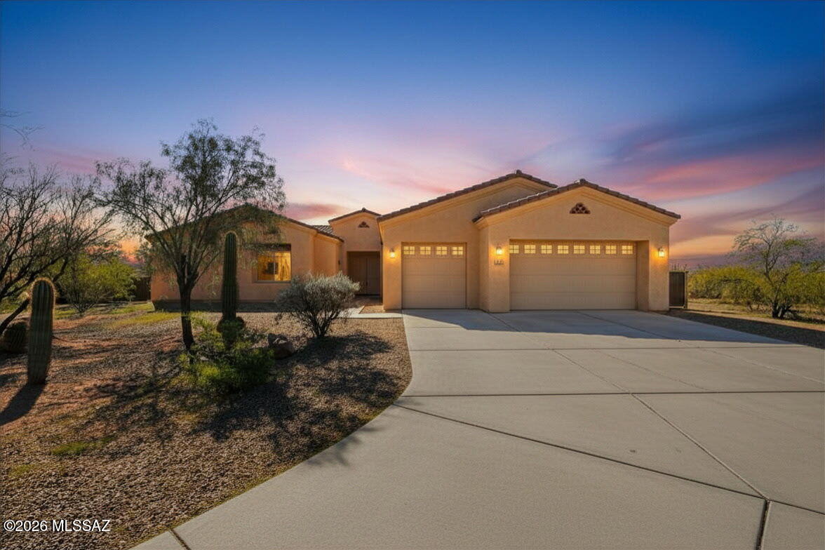 This is your chance to have over an acre of property with a 5 bedroom 3500 square foot home! Features include, ceramic tile through all but the bedrooms, whole home water softener and RO water to the kitchen sink drink faucet and the fridge, 3 car garage. New AC in 2020, Double wall oven and gas range, granite counters. All in a gated community!