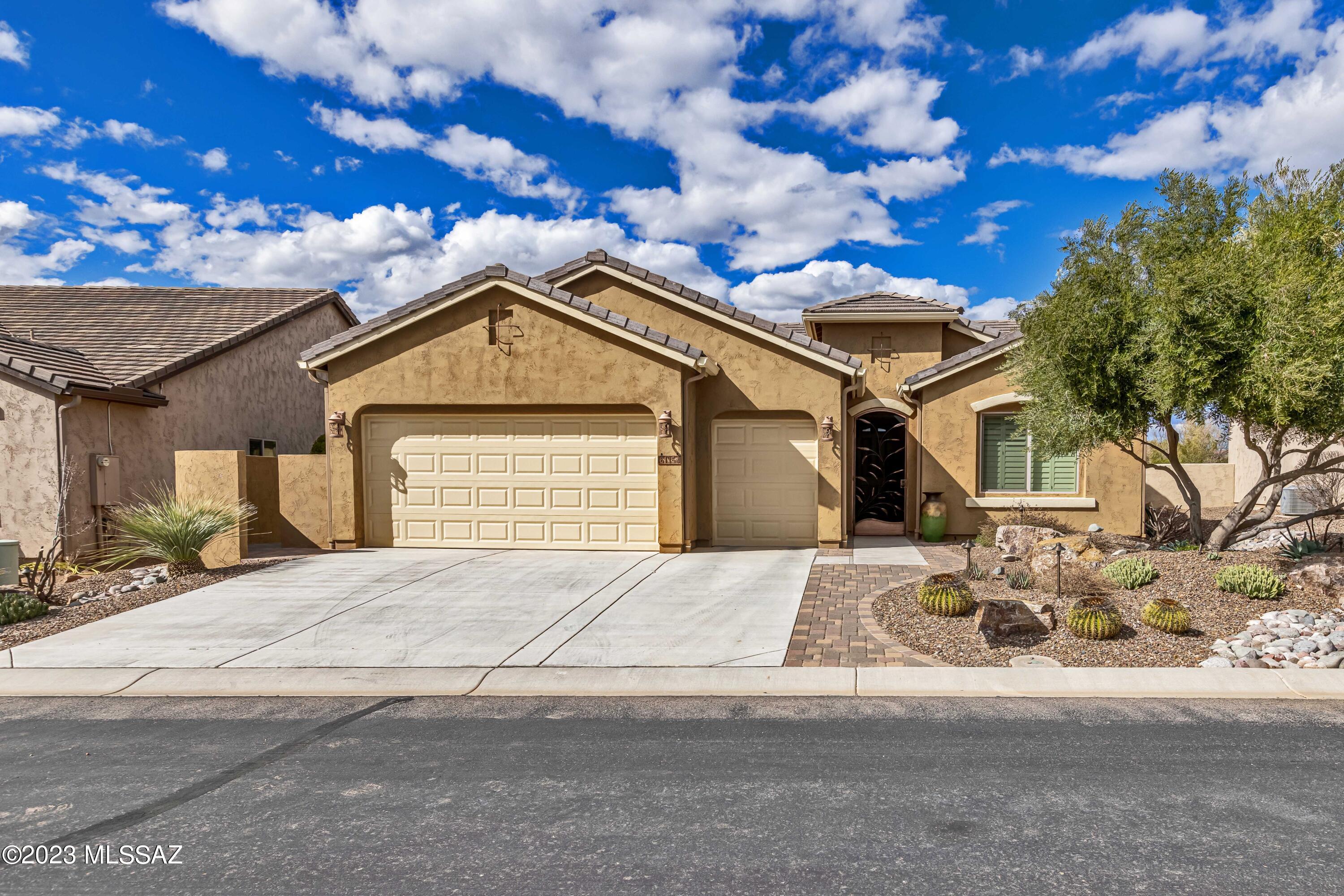 Available to rent May 1st through July 2026! This beautiful fully furnished Dolce in SaddleBrooke Ranch has everything you will will need during your stay. Relax in the large master suite, an office/den area is available if you need to work, and there is an en-suite second bedroom for guests. Enjoy your morning coffee on the large front patio and relax in the evening on the back patio, complete with rolling shutters. Enjoy the fitness center, swimming pools, golf, pickleball, arts, classes, clubs and more at the Ranch today! All utilities included in the rent price, and HOA enforces a 3 month rental minimum. Golf cart available to rent for $200 per month, and 1 small dog considered.