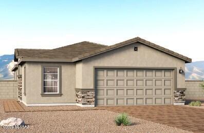 Welcome to the Aloe floor plan in the desirable Entrada del Toro community in Sahuarita! This charming single-story home offers 3 bedrooms, 2 bathrooms, and 1,310 sqft. of open-concept living. This efficient layout offers a modern floor plan with quality finishes. Entrada del Toro offers parks, playgrounds, walking paths, and breath-taking mountain views, with convenient access to shopping, dining and schools.