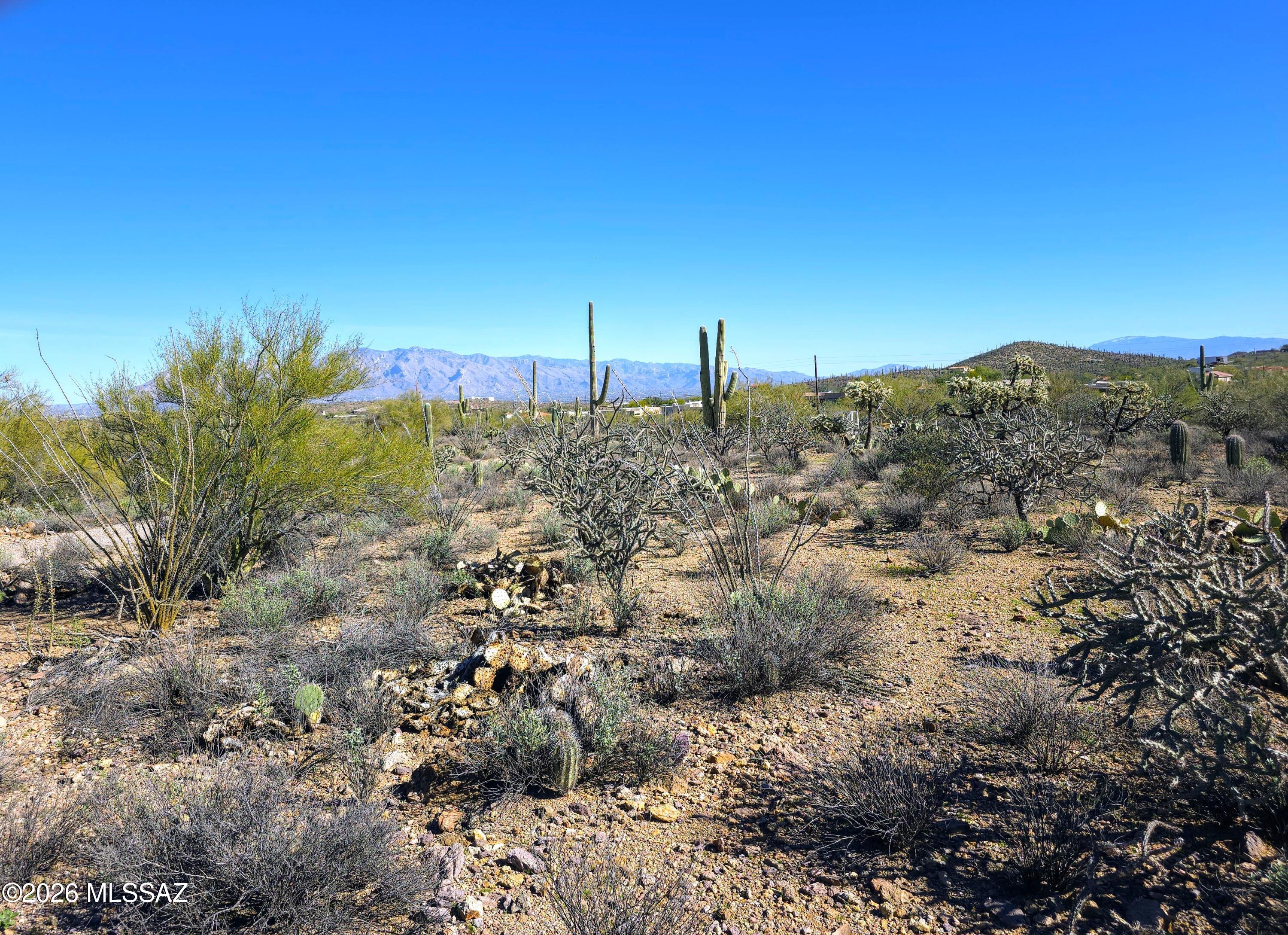 The Location shown by MLS is incorrect. It's the parcel below 909 N Cam De Oeste.  212-11-014Q is the parent parcel that will be re-split prior to COE. Almost 4 lush desert acres with a Tucson Water Meter at the road along with T.E.P electric. Was split, then rejoined to qualify for Tucson Water meters to both parcels. We're selling the north portion formerly addressed as 865 N. Camino De Oeste with a previous tax code of 212-11-014H. MLD survey completed. Seller just needs to file for the Minor Land Division and 45 days later...approved. NO HOA, NO CC&Rs NO DEED RESTRICTIONS.