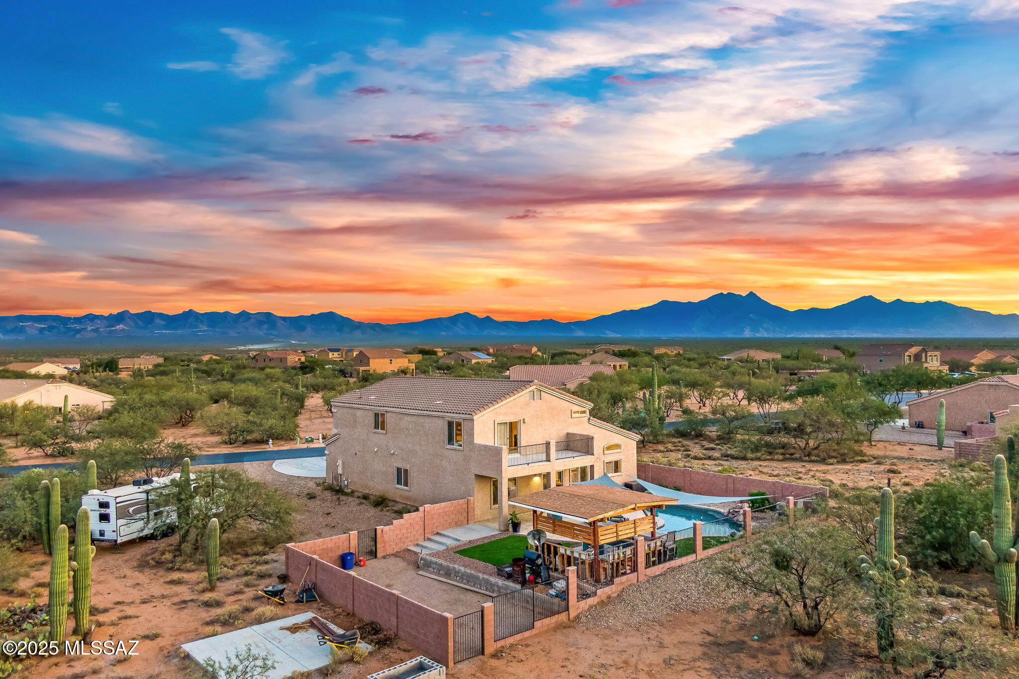 Experience the freedom and space you've been dreaming of on this impressive 5-bedroom, 3-bath home spanning 3,185 sq. ft. on a sprawling 1.55-acre lot, perfectly suited for all your toys, hobbies, and outdoor adventures. From the moment you arrive, the expansive grounds provide room for RVs, trailers, or boats, while still leaving plenty of space for gardens, play areas, or future projects.
Step inside to soaring high ceilings and a bright, open floor plan that creates an inviting and grand atmosphere. The home is thoughtfully designed for modern living, featuring smart home technology that puts lighting, climate control, and security at your fingertips. Entertaining and daily living are effortless with spacious living areas, a functional kitchen, and multiple gathering spaces that flow seamlessly throughout the home.
Outside, the property's generous layout offers endless possibilities for outdoor enjoyment, from hosting large gatherings to personalizing the space to fit your lifestyle. Combining luxury, functionality, and unmatched space, this home delivers a rare opportunity to enjoy privacy, convenience, and room to roam in one exceptional package.