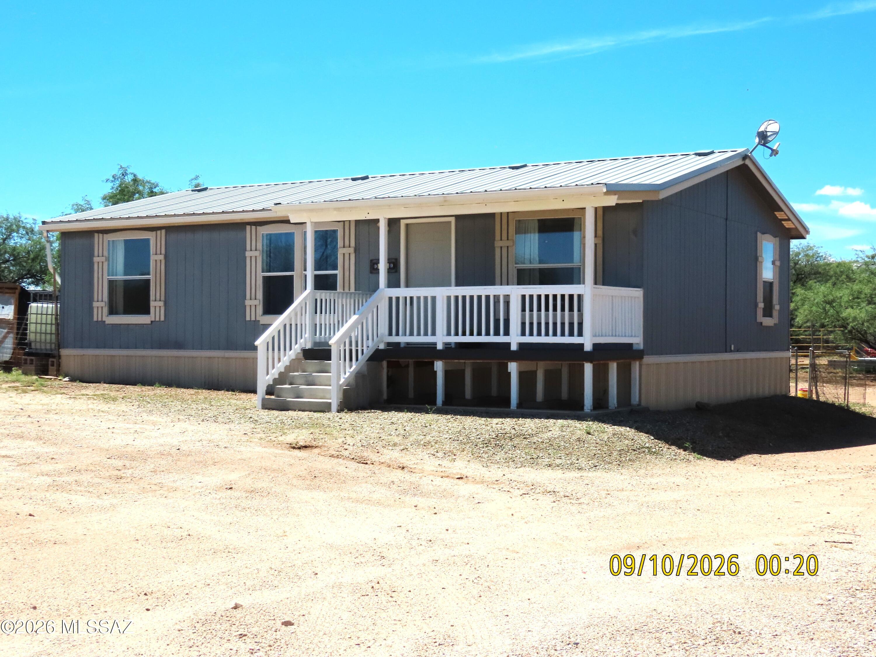 Pictures on 10 Sept. Solid manufactured home with a newer steel roof. New covered front porch. Huge garden. Large shed for storage. Large, 1/3 of an acre lot. Split bedroom floor plan. Also has a nice garden tool shed.