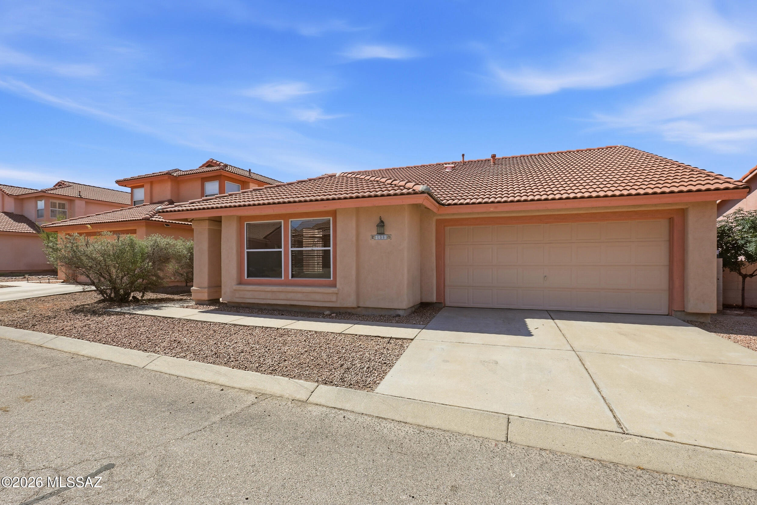 Beautiful three bedroom two bath North Ranch home with updated kitchen with granite and tile counter tops and copper sink, upgraded bathroom with vessel sinks. Home features tile flooring throughout. Community offers a bocce ball court, sand volleyball, two community pools and a basketball court.