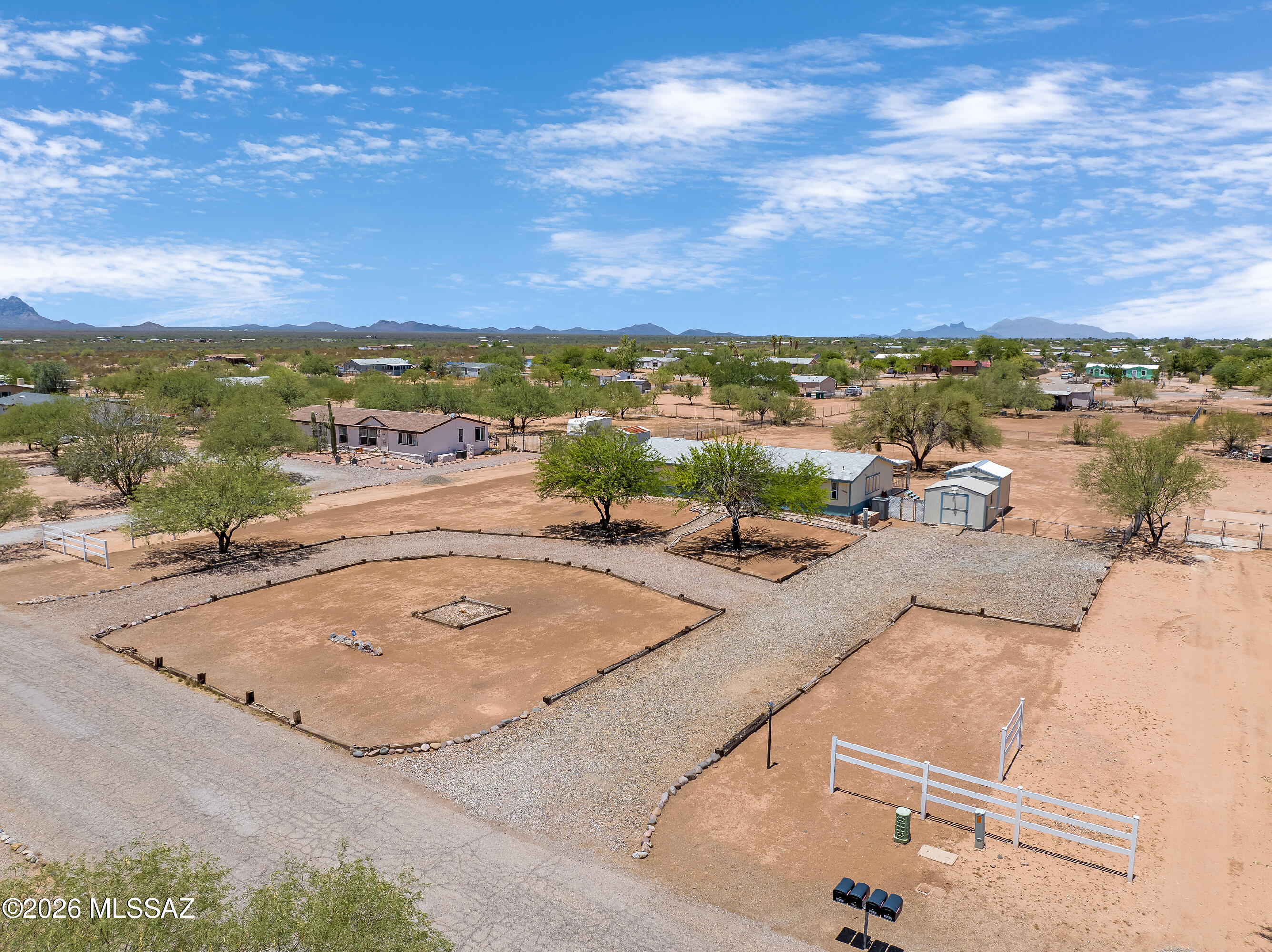 Welcome Home! Discover your own private desert oasis on 1.04 acres with endless possibilities. This move-in ready 1,680 sq. ft. home features a desirable split-bedroom floor plan with 3 bedrooms and 2 bathrooms, offering both comfort and privacy. Bring your RV, toys, and animals--this property is zoned for horses and provides plenty of room to enjoy the open desert lifestyle. Inside, you'll find a warm and inviting interior with thoughtful updates throughout. The spacious primary suite features a large walk-in shower and a convenient linen closet. Both bathrooms offer ceramic tile countertops and updated faucets. The well-appointed kitchen is designed for both functionality and entertaining, featuring abundant cabinetry, charming glass-front display cabinets, a center island, and a pantry closet for additional storage. Stainless steel appliances, including a gourmet 5-burner stove, make meal preparation a pleasure. Just off the kitchen, a versatile den/office provides the perfect space for working from home, hobbies, or a quiet reading retreat. 
Step outside and enjoy the freedom of wide-open spaces, breathtaking desert views, and room to create the lifestyle you've been dreaming of. Whether you're seeking a peaceful retreat, space for animals, or room for recreational vehicles and outdoor activities, this property offers it all.