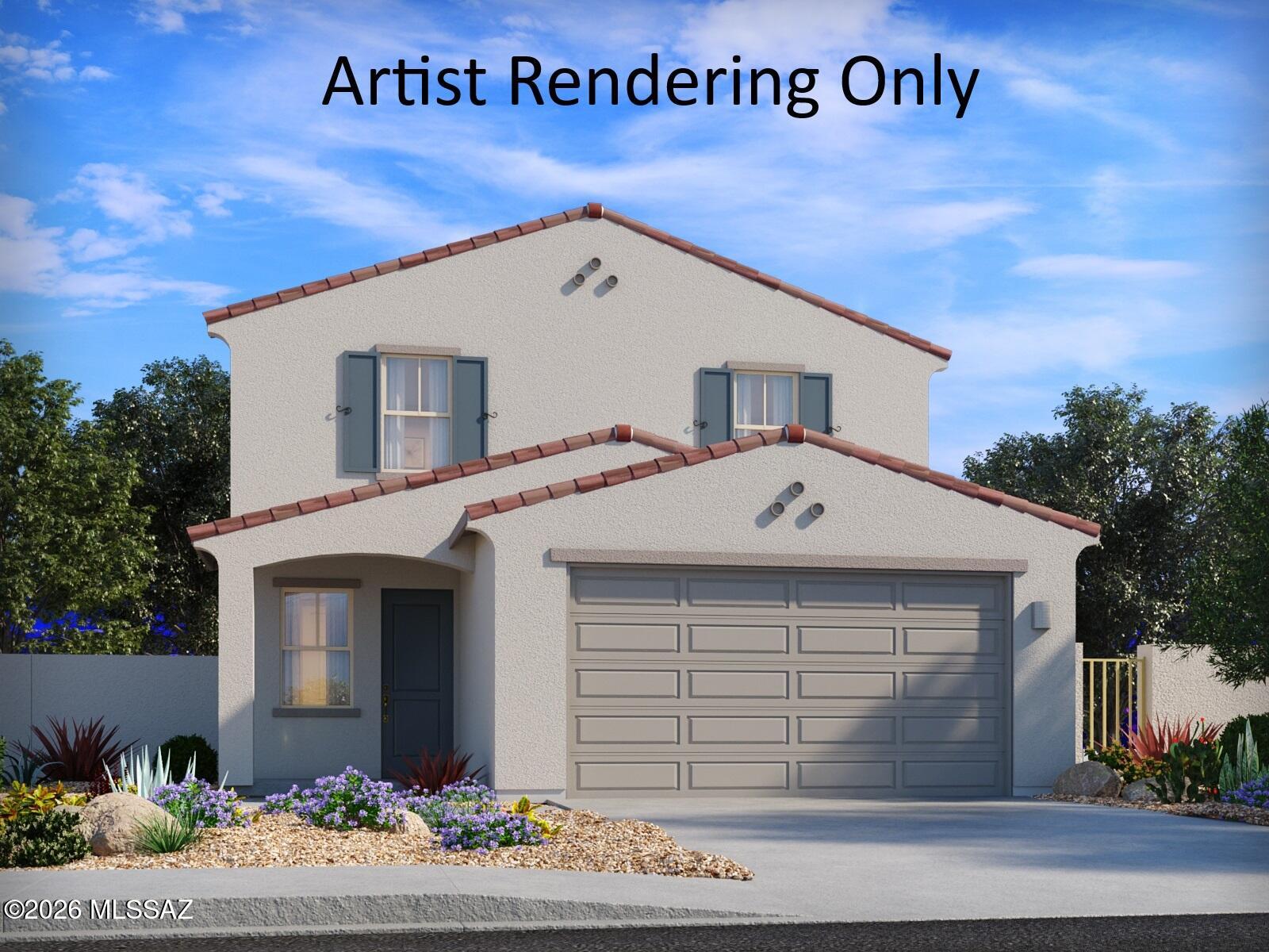 Beautifully designed for modern living, this spacious two-story home features 4 bedrooms, 3 bathrooms, and a 2-car garage. A welcoming foyer leads into the open-concept great room, creating the perfect space for entertaining and everyday living, with easy access to the covered patio for outdoor enjoyment. Located in Mandarina in Marana, this master-planned community offers exceptional amenities, including a resort-style pool, pickleball courts, playgrounds, a dog park, and more. Move-in ready with a washer, dryer, refrigerator, and whole-home blinds. Built with innovative energy-efficient features designed to provide greater savings, enhanced comfort, healthier living, and peace of mind.