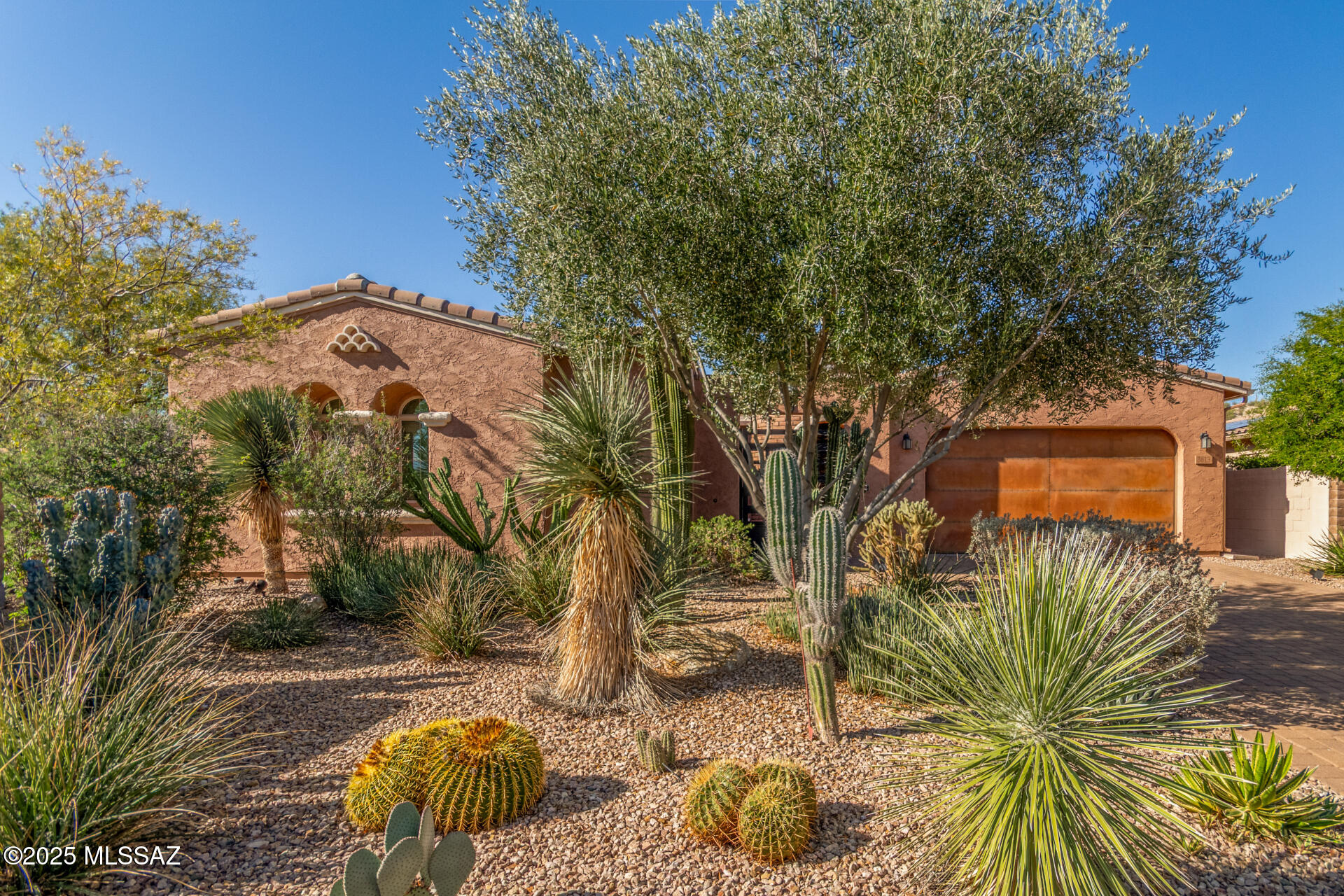 Step into a slice of desert serenity with this stunning & meticulously maintained home in the highly desirable Foothills Club community. This 2015 Maracay Home offers the perfect blend of comfort, efficiency, & luxurious elegance. Enjoy breathtaking desert surroundings, convenient access to hiking trails, the Loop, shopping, dining, and all that the Foothills lifestyle is known for. Inside, soaring high ceilings create an open, light-filled living space that feels both welcoming & expansive. The heart of the home is a spacious kitchen appointed with granite countertops, custom concrete tile backsplash, stainless steel appliances, extended cabinetry & a charming eat-in nook w/bay window. It opens directly to both the dining & living areas, making it easy to host, cook & stay... ...connected. A dedicated dining space provides room for gatherings and effortless entertaining.  Includes a state-of-the-art smart electrical panel, enhancing both functionality and peace of mind. Commercial-grade solar panels provide impressive energy efficiency and long-term savings.

Outside, the property truly shines. Custom privacy fencing creates a serene retreat, while professionally landscaped grounds showcase the beauty of the Sonoran Desert and offer an ideal setting for relaxing or entertaining. Every detail reflects pride of ownership, making this home move-in ready and easy to love.
A rare opportunity to own a beautifully upgraded home in one of Tucson's most sought-after areas.
