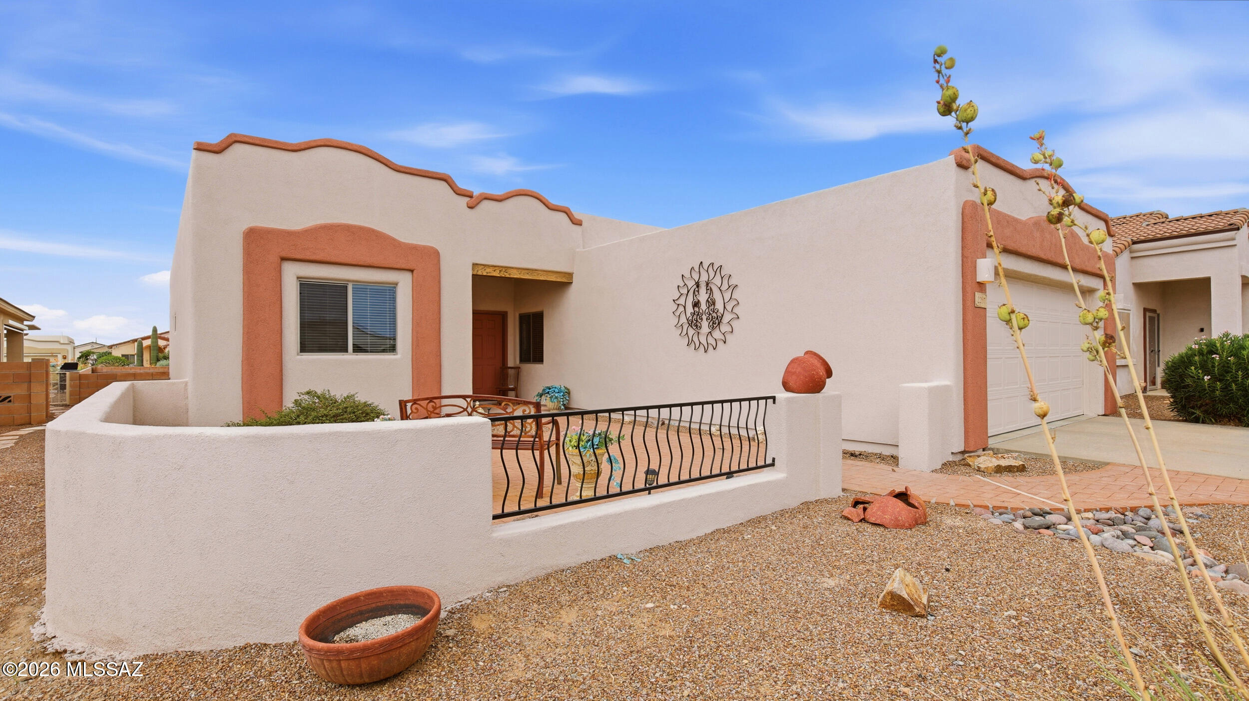 Just reduced from $350,000 to $325,000! Recent updates add even more value to this beautifully maintained home, including roof coating that last up to 10 years, a new larger-capacity water heater installed in September 2026, and a new garage door springs installed in October 2026 with a transferable three-year warranty.

Welcome to The Legends, a 55+ active adult community in Green Valley. Proudly offered by its original owner, this thoughtfully designed 2-bedroom, 2-bath home with a versatile den/office combines comfortable living with exceptional care throughout.

Situated on the largest lot in the subdivision, this home offers breathtaking views of the Santa Rita Mountains and Madera Canyon. An inviting front courtyard welcomes you into a bright, open floor plan featuring a cozy fireplace--perfect for relaxing evenings or gathering with friends. Step outside to the covered back patio and professionally landscaped backyard, where low-maintenance landscaping leaves more time to enjoy the views and Arizona sunshine.

Built with extra insulation throughout, the home was designed with year-round comfort and energy efficiency in mind. The extended garage offers an additional four feet of depth, providing extra room for larger vehicles, storage, or a workshop.

Enjoy access to Green Valley Recreation (GVR), with recreation centers, swimming pools, fitness facilities, pickleball and tennis courts, arts and crafts studios, clubs, classes, and social activities.

With stunning mountain views, an oversized lot, recent updates, and a newly reduced price, this lovingly maintained home is ready for its next owner. Come see what makes it such a special place to call home!