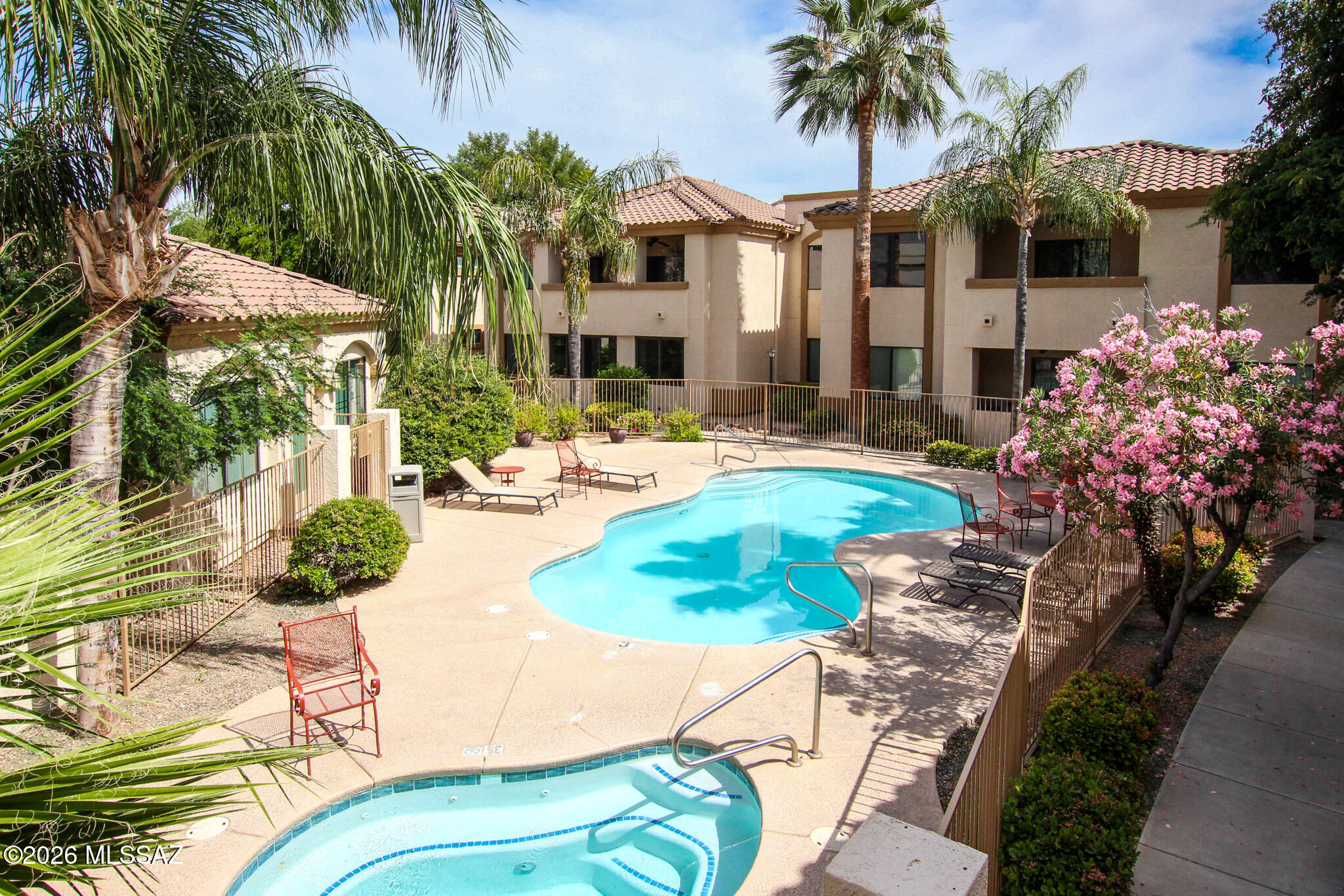 Mountain Views from all windows!!
Luxury, location, and serenity come together in this beautifully updated 2-bedroom, 2-bath condo in the desirable Villas at Hacienda Del Sol. Perched on the third floor, this home offers breathtaking, unobstructed views of the Tucson Mountains and spectacular sunset vistas.

Inside, you'll find an open-concept floor plan featuring wood-look laminate flooring, contemporary paint, and tasteful designer finishes throughout. The kitchen offers granite countertops, a stylish backsplash, and newer appliances, including a nearly new dishwasher and washer. The A/C system was replaced approximately four years ago, providing added comfort and peace of mind. Enjoy seamless indoor-outdoor living with a private balcony accessible from both the living room and the primary suite. The spacious primary bedroom features a walk-in closet and an ensuite bath with granite finishes. A split-bedroom layout provides privacy for guests or an ideal work-from-home setup.

Monthly HOA dues include water and trash service.

Residents enjoy resort-style amenities, including a heated pool and spa, fitness center, and direct access to the scenic Rillito River Park Trail.

Conveniently located near shopping, dining, golf, and Tucson's renowned foothills recreation, this gated community offers the perfect blend of comfort, convenience, and stunning desert beauty.

Gated community. Please contact the listing agent for gate access.