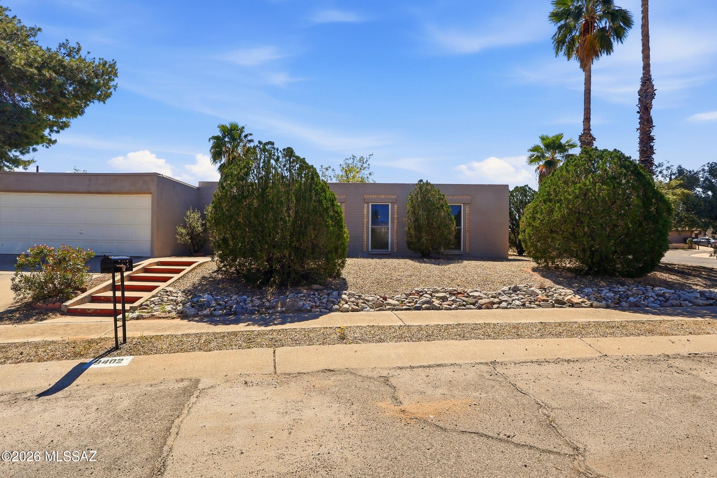 This 3-bedroom, 2-bath slump block corner lot home combines classic Tucson character with versatile living.  In addition to the three bedrooms, you'll find a kitchen with plenty of counterspace, a plus sized laundry room, private rear covered patio for a peaceful cup of coffee in the morning with plenty of pace to entertain in the evening.  Nestled in the sought-after Northeast Tucson area, this home offers convenient access to shopping, dining, and outdoor recreation, with the Catalina Mountains and Sabino Canyon recreation area just minutes.  Solid construction, and room to make it your own.  This property is an excellent opportunity for both homeowners and investors.
