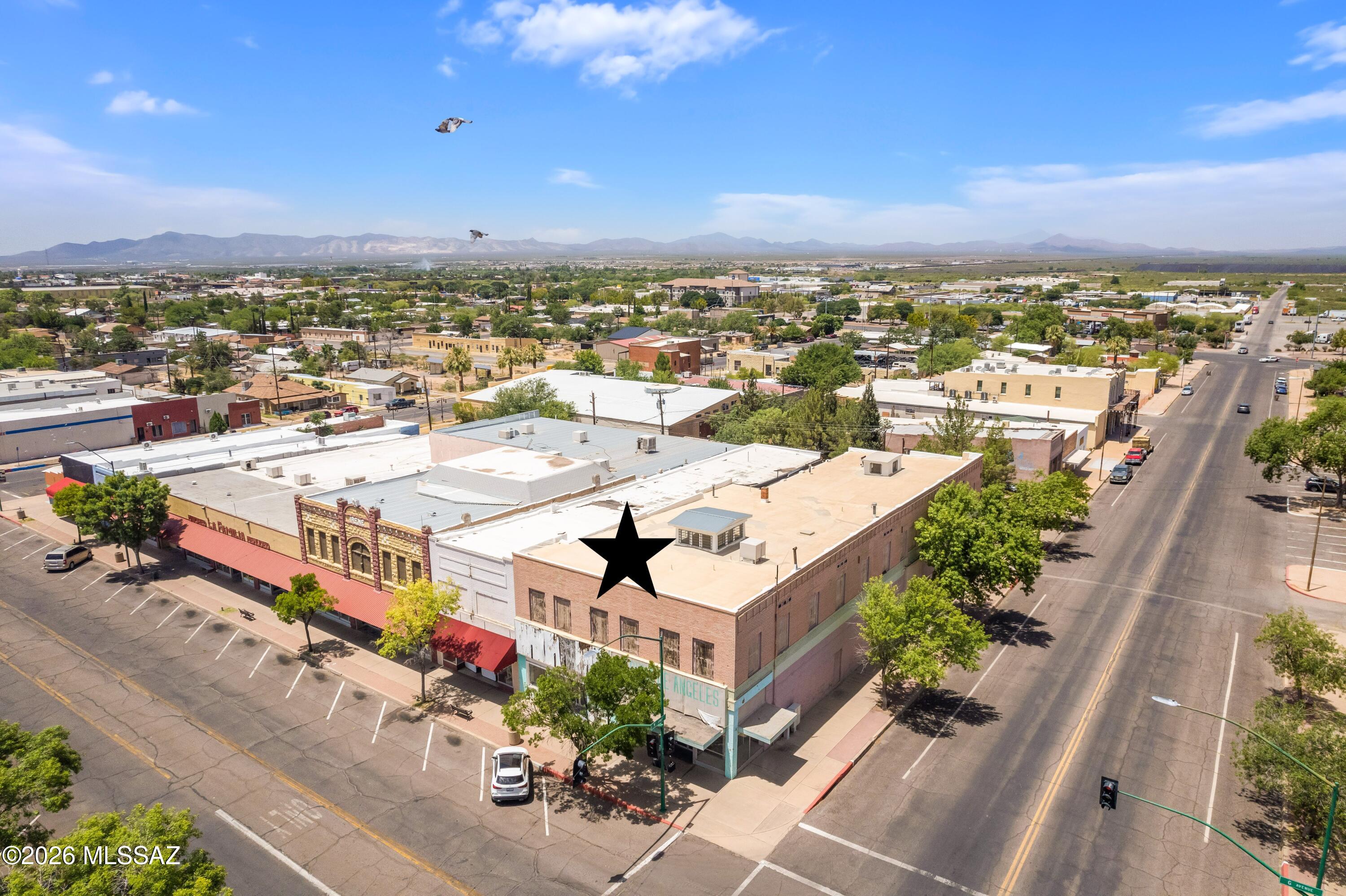 Historic Douglas landmark redevelopment opportunity! Known locally as the ''Old Post Office Building,'' this massive approx. 12,341 sq ft two-story commercial structure, with five storefronts, is located within the Douglas Historic District and offers exceptional adaptive reuse potential. Formerly a hotel, saloon, bordello, retail spaces and salon, the property retains significant original character including stacked brick walls, hardwood floors, original doors and trim, oversized picture windows, 10-foot ceilings, wide central staircase, large hallways, and approximately 20 upstairs rooms with fireplace venting still in place. Roof replaced in 2019. Zoned GC (General Commercial). Utilities are currently off. Excellent opportunity for boutique hotel, mixed-use redevelopment, artist lofts, retail, office, or live/work conversion. Historic downtown district, parks, recreation facilities, golf course, aquatic center, and community amenities nearby. Exceptional historic architecture and redevelopment potential at approximately $14/sq ft. New owner to verify zoning, historic status, incentives, and all permitted uses.
