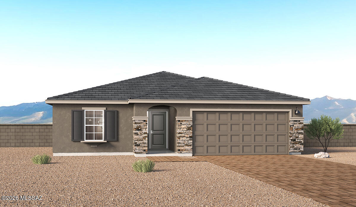 Welcome to the popular Mariposa floor plan, offering 1,897 sq.ft. of thoughtfully designed living space. This single-story home features 4 bedrooms, 3 bathrooms, including a private primary suite and a secondary bedroom- both with their own full baths, perfect for guests or multigenerational living.  The open concept layout flows seamlessly from the kitchen to the dining and living areas, ideal for everyday living and entertaining. Located in the highly desirable Rancho Sahuarita community, residents enjoy resort-like amenities, including multiple pools and splash pads, 10-acre lake, recreation centers, fitness facility, pickeball and basketball courts, walking trails, and the popular Safari Park!