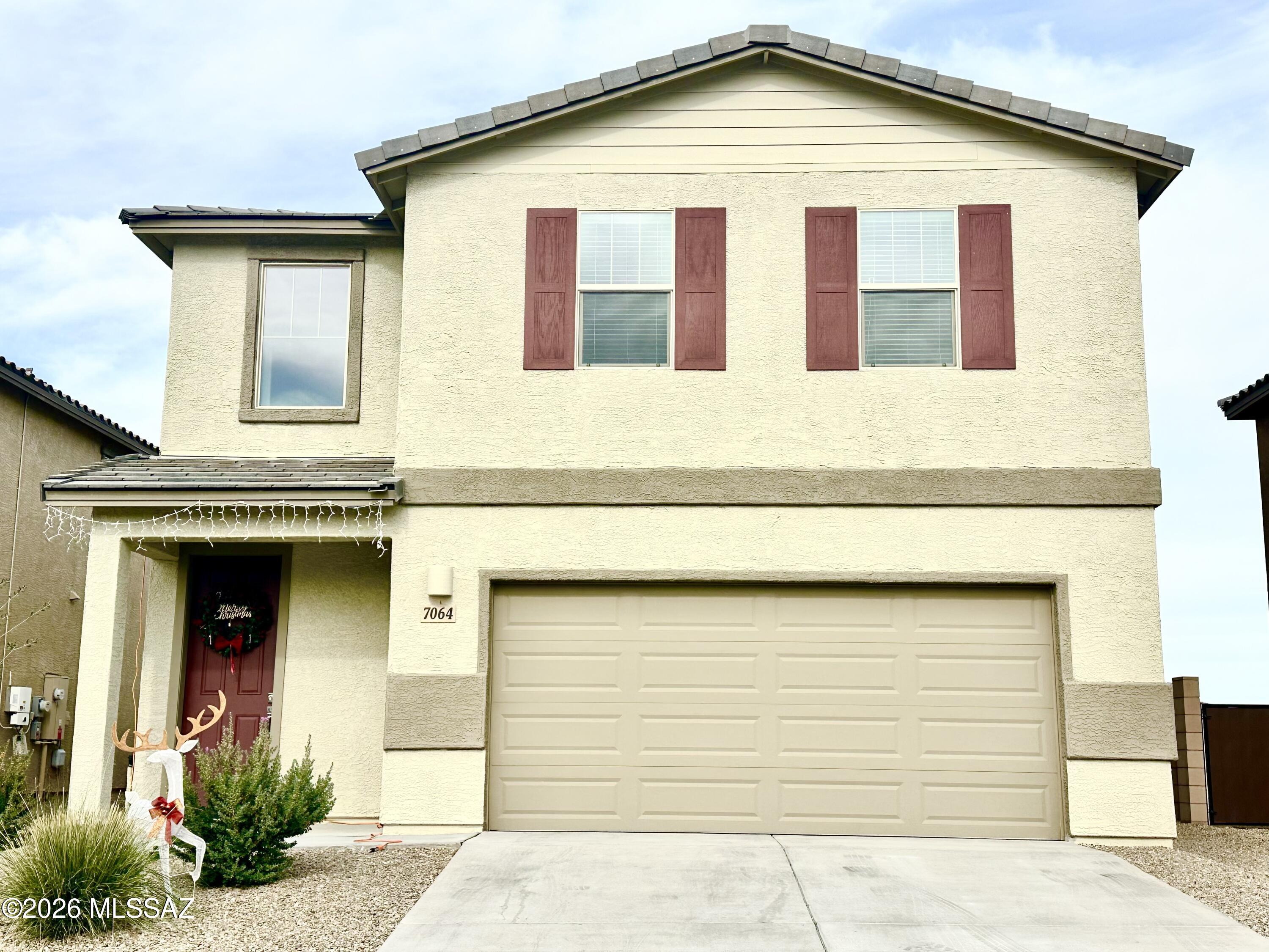 Absolutely stunning southwest home in the thriving Star Valley community! Built in 2025 this home boasts a gorgeous great room that flows seamlessly in to the kitchen and dining area. Kitchen includes huge island, all stainless steel appliances, gorgeous countertops and dark wood cabinetry. Second story includes a spacious loft and all 4 bedrooms. Primary suite has dual vanities, walk-in shower, plus a huge walk in closet! All other bedrooms are spacious and have plush carpet, too. Huge backyard features a covered porch, pavers, turf and gravel for a low maintenance outdoor retreat. Pet Friendly! Washer/dryer included as convenience. Trash Included! A/C! Enjoy the community perks which includes a park, basketball court, and dog park, plus easy access to I-10, I-19, shopping, dining, and mo re!