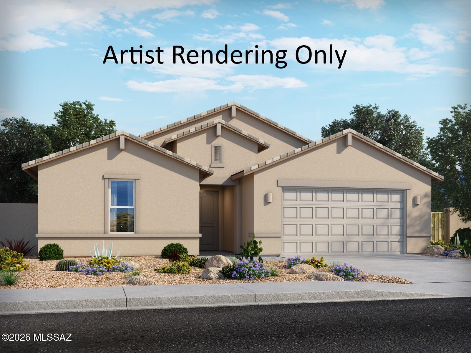 Brand-new single-story home featuring 4 bedrooms, 3 bathrooms, and a spacious 3-car tandem garage. The flexible den can easily be transformed into a formal dining room, home office, or additional living space to fit your lifestyle. Located in Arbor at Madera Highlands, this community offers five thoughtfully designed floorplans with gourmet kitchens, upgraded finishes, and open-concept living. Enjoy established amenities including a community pool, playground, and scenic walking trails. Move-in ready with a washer, dryer, refrigerator, and whole-home blinds included. Built with innovative energy-efficient features designed for greater comfort and savings. Ask about our 60-Day Closing Ready Guarantee!