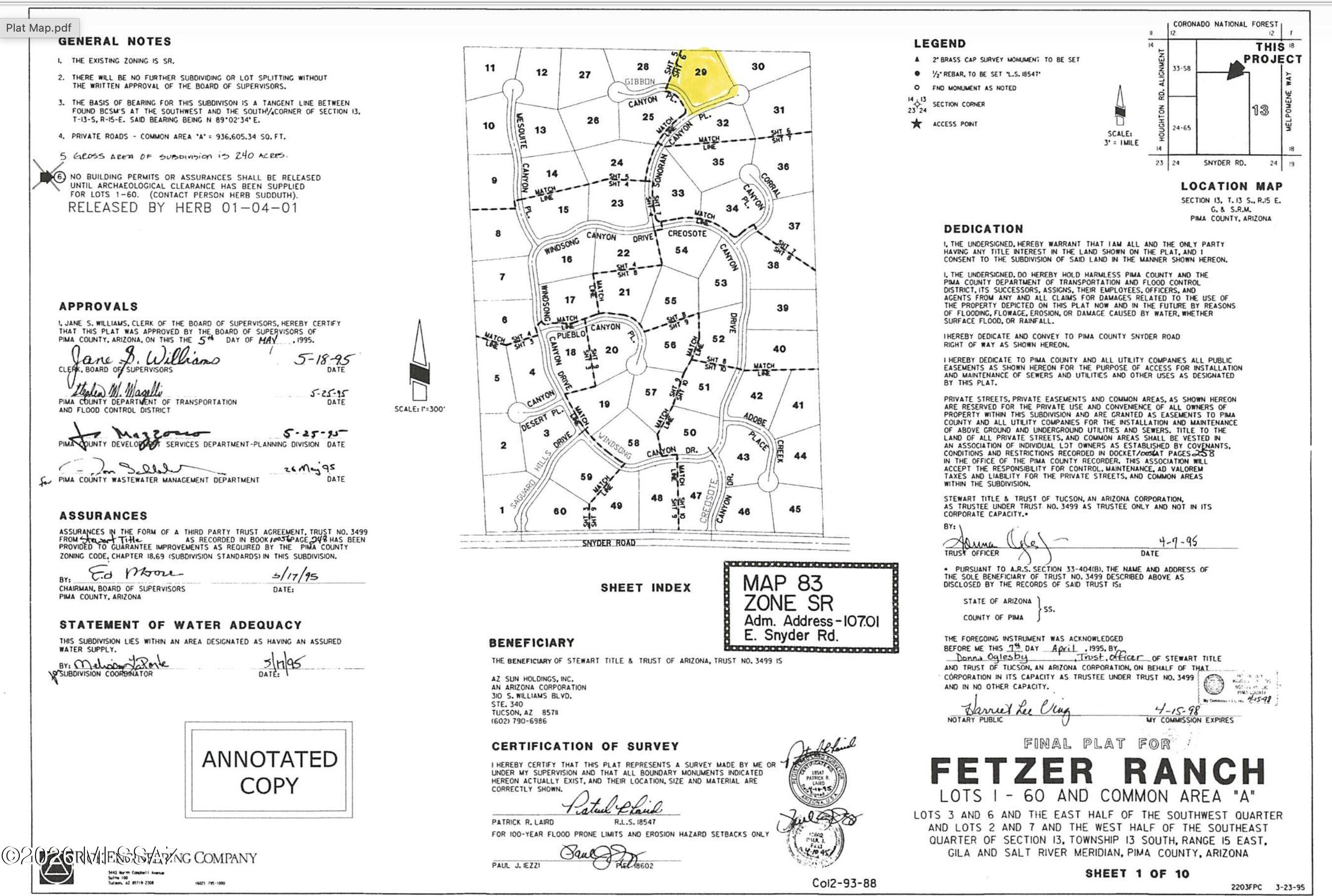 Fetzer Ranch (1-60) - Land