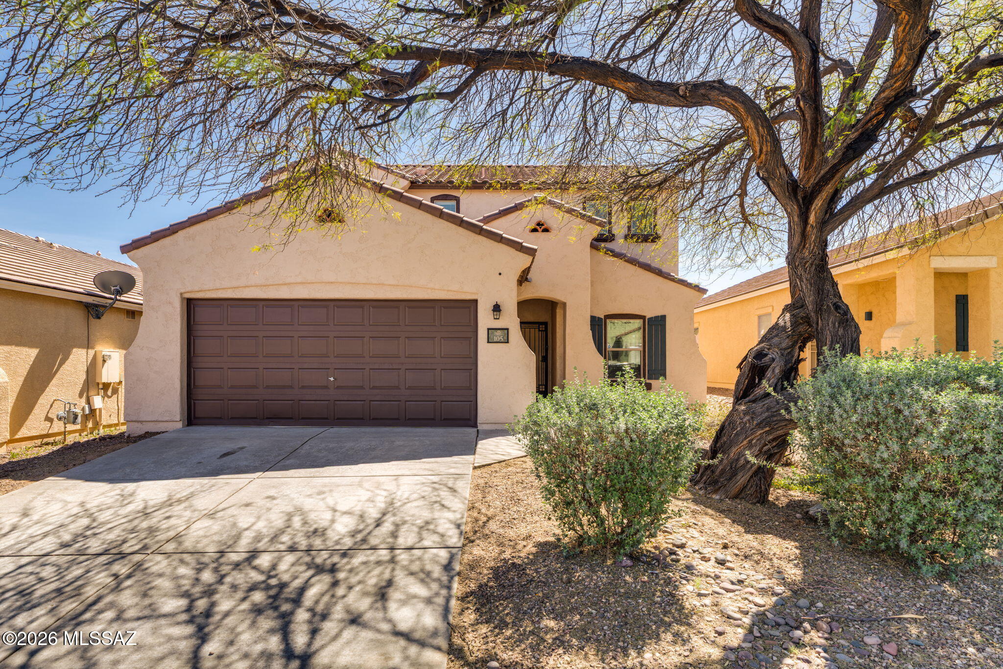Brand new interior & exterior paint on this two-story Pulte build, in amenity-rich Rancho Sahuarita - with lakeside (Sahuarita Lake) recreation center, gym, sport courts, pools, splash pad, over a dozen outdoor parks, and miles of paved paths - minutes away from some of the area's best shopping, dining, and entertainment, too!

Interior features include intelligent layout (Pulte's ''Taisa'' plan) & tasteful touches; 20'' diagonal-set porcelain tile floors throughout first level; front living room flows to dining area open to spacious kitchen (w/ stainless steel appliances, granite slab counters & center island) off of expansive great room w/ hallway to downstair guest/bedroom & separate 1/2 bathroom; upstairs to primary bedroom with full ensuite bathroom, plus 3rd & 4th bedrooms, loft area, and additional full bathroom - all reinforce preferential value & practical utility.

Exterior features include easy-care desert landscaping, plus securely gated & walled backyard with covered patio, pavers, and  koi pond - serving as serene sanctuary as well as exciting entertainment space.

2-car garage and driveway provide ample private parking, too. 

This dynamic property is set & ready to be a stellar starter for first-time homebuyers, an exciting change of space for seasoned homeowners, or even an income-producing rental (short-term, executive-stay, vacation, traditional/long-term lease) asset for savvy investors.